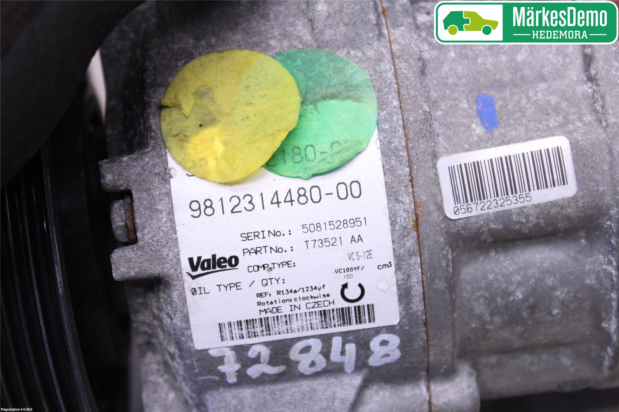 Peugeot 308 14-21 Varme Ac Kompressor