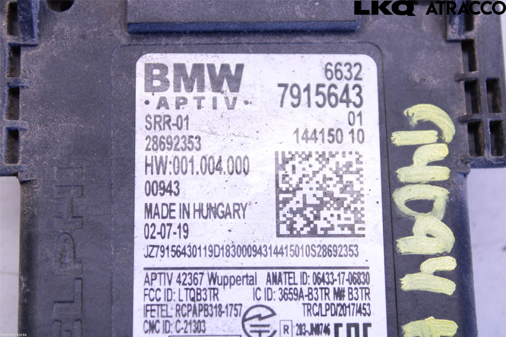 BMW 5 G30/G31/F90 17-23 Sensor Kollisjonsbeskyttelse