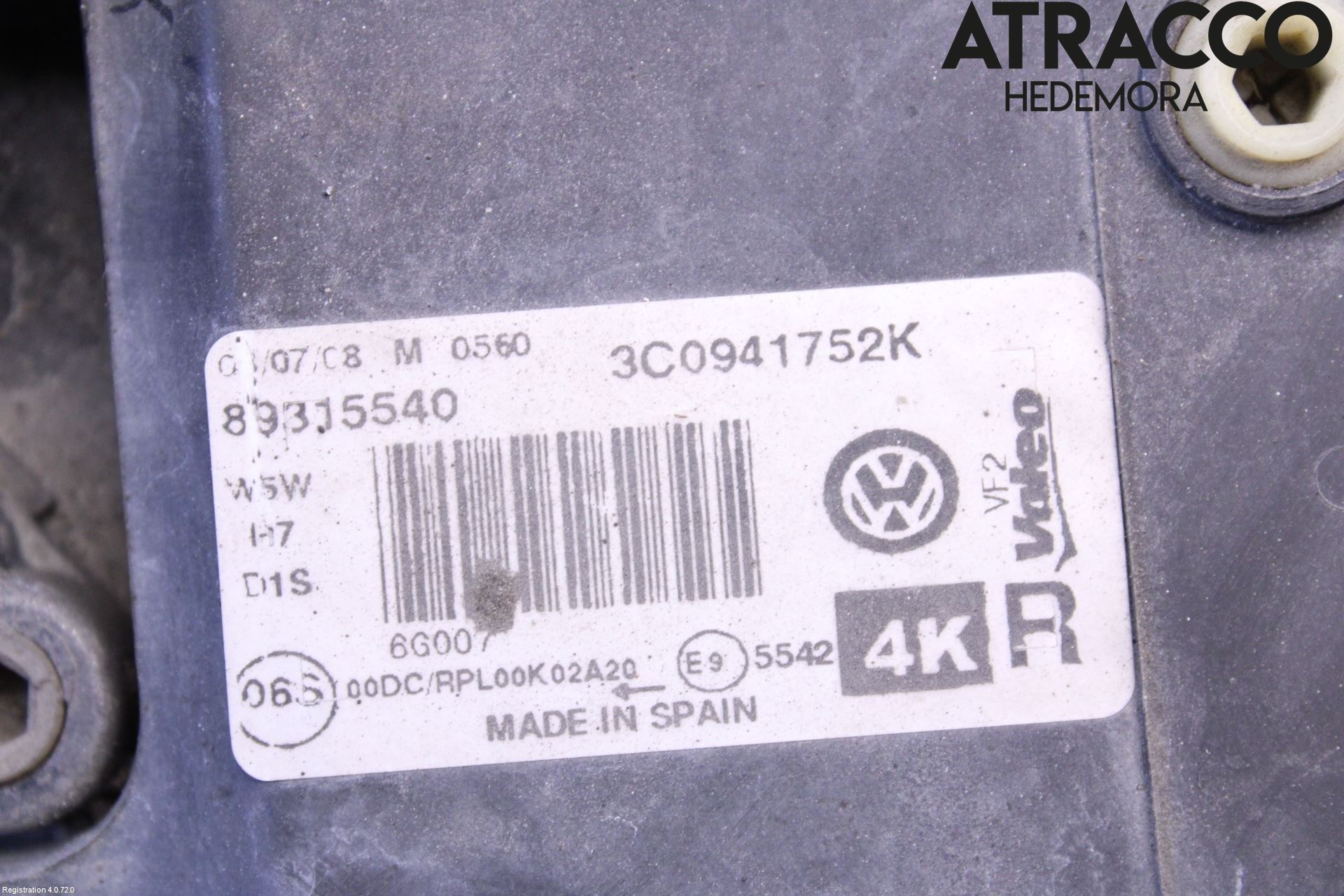 Volkswagen VW PASSAT 05-11 Frontlykt Høyre