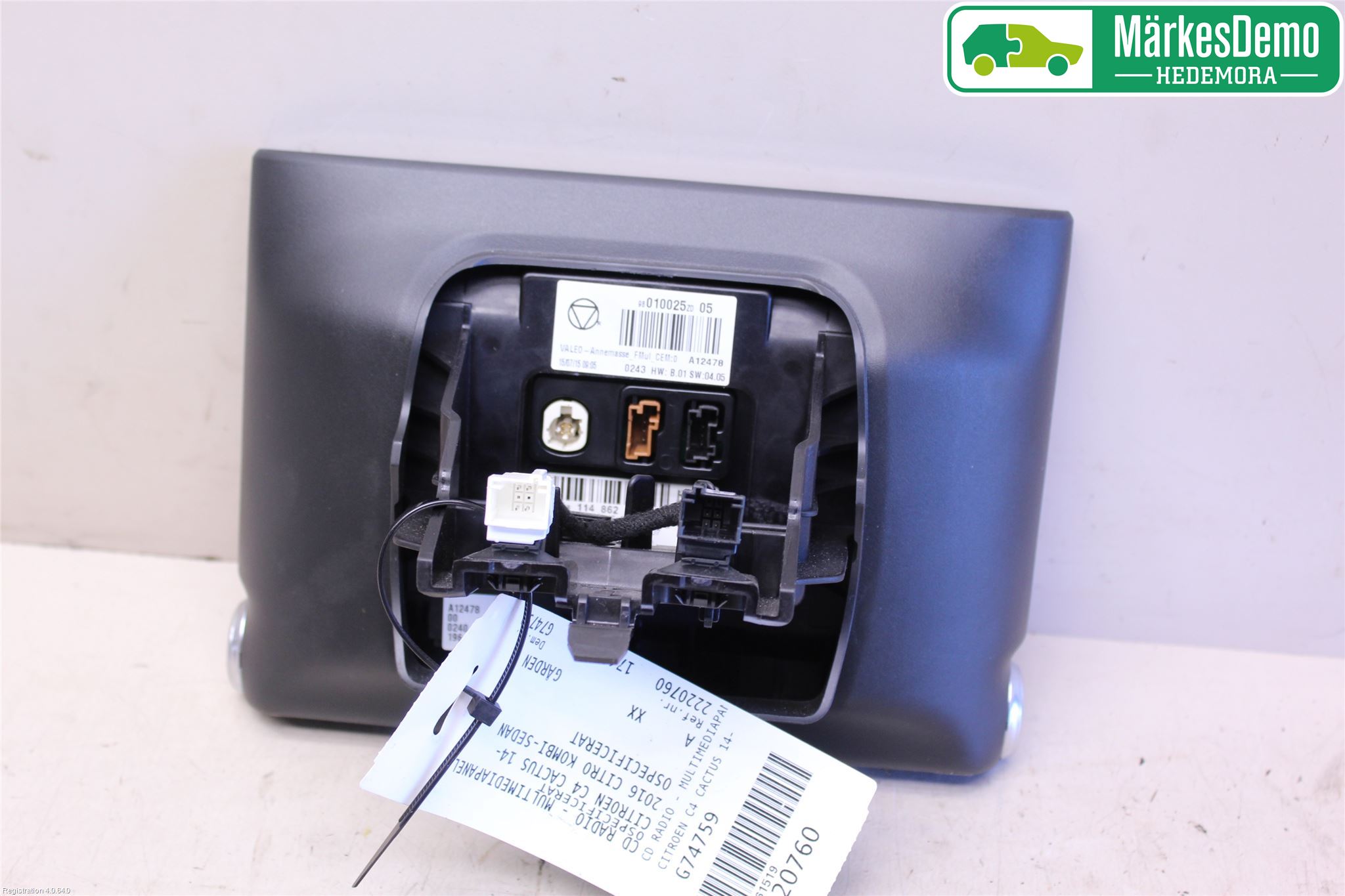 Citroen C4 CACTUS 14-20 Stereo Radio Med Cd