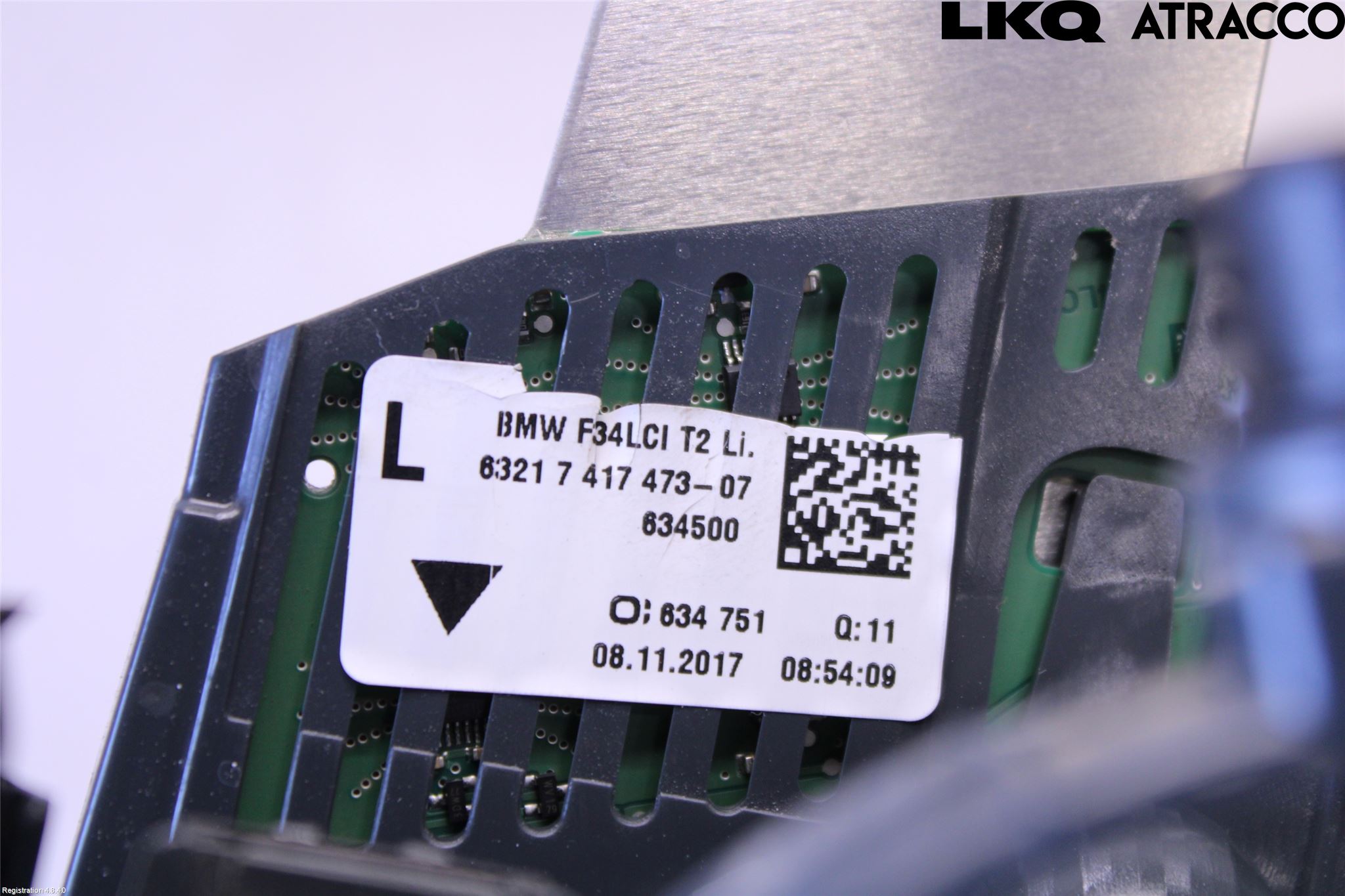 BMW 3 GT F34 13-19 Baklykt Venstre  På Luke(Indre