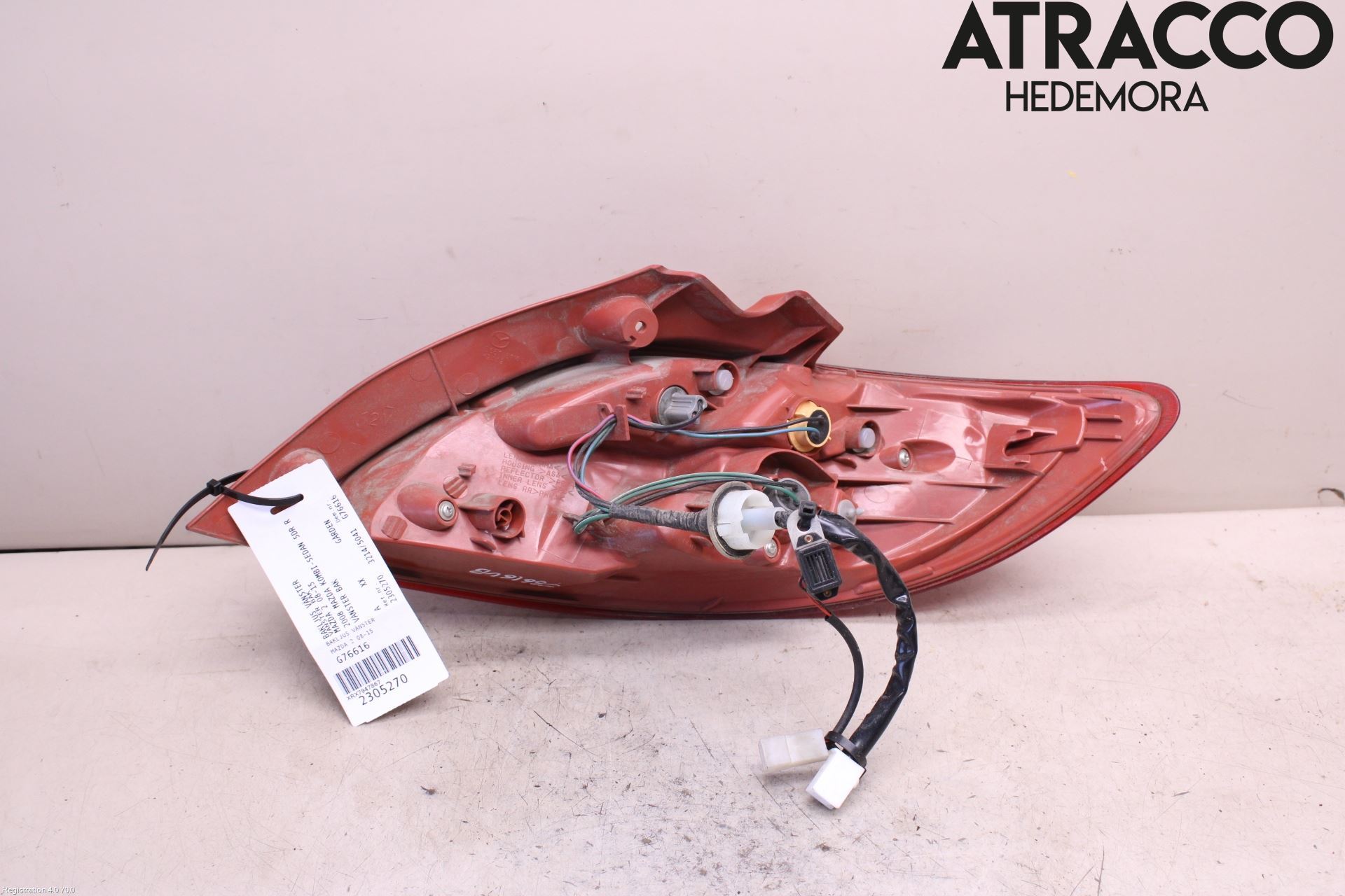 Mazda 2 (DE) 08-15 Baklykt Venstre