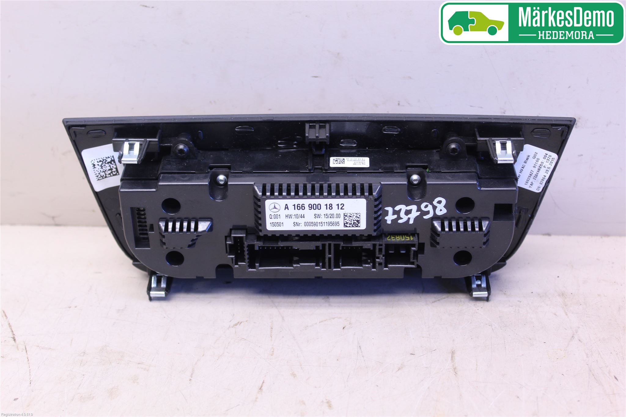Mercedes-Benz MB ML/GLE-KLASS (W166) 12-18 Varme Ac Betjening-Display