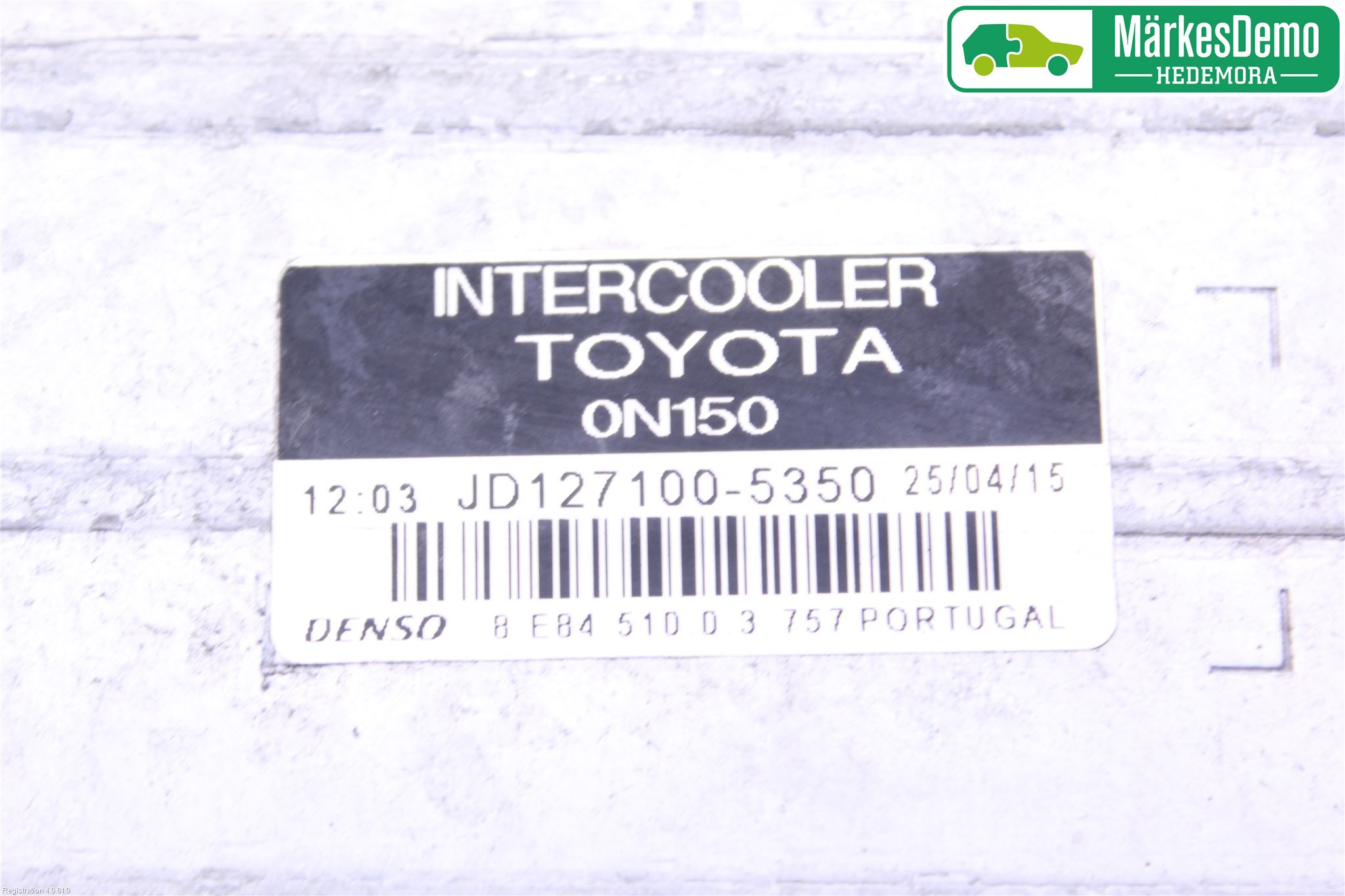 Toyota AURIS 10-12 Intercooler Radiator