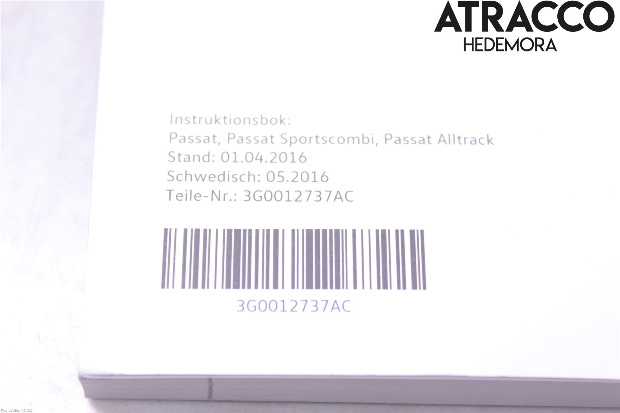 Volkswagen VW PASSAT 15-19 Instruksjonsbok