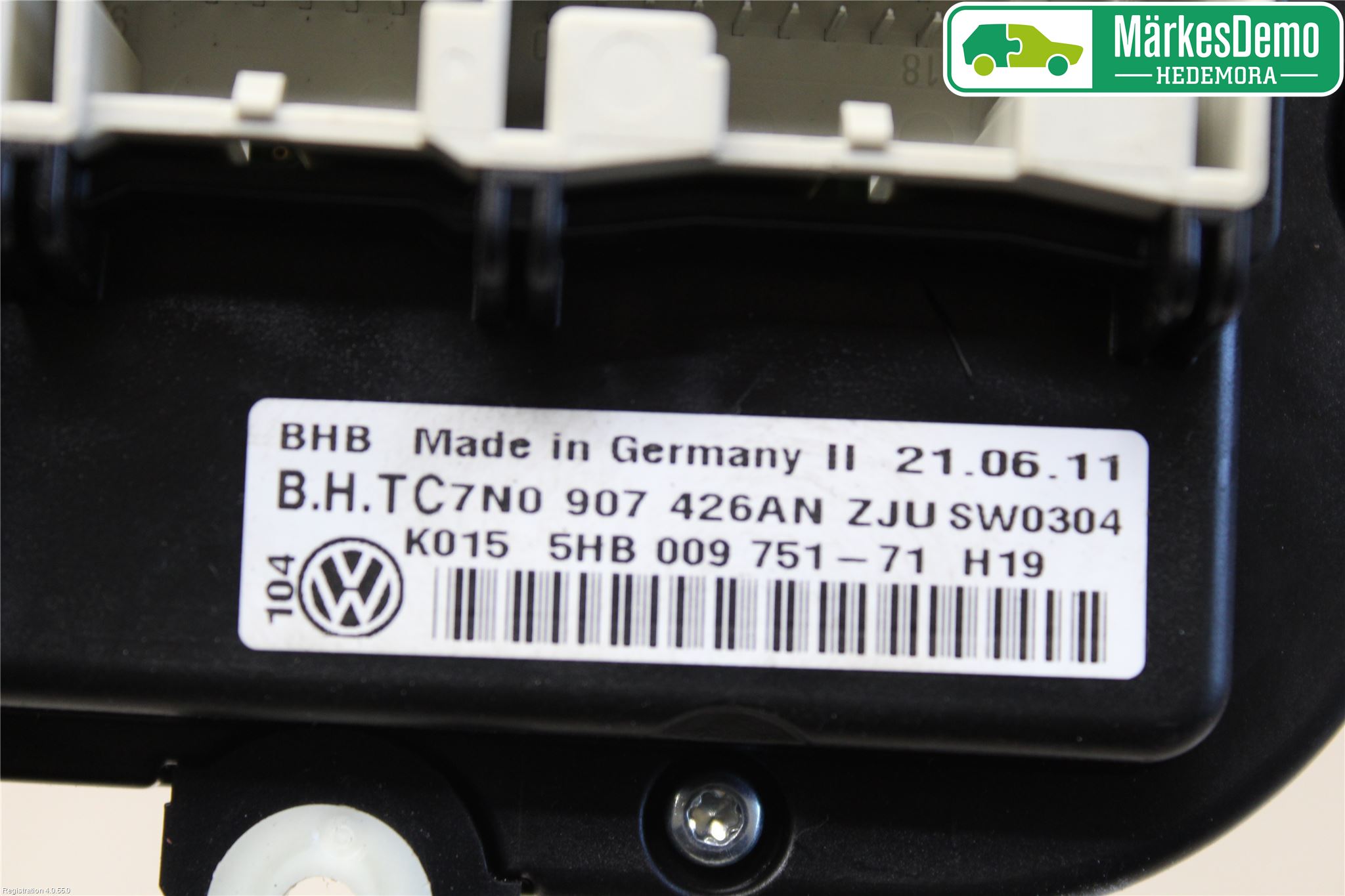 Volkswagen VW TOURAN 10-15 Varme Ac Betjening-Display