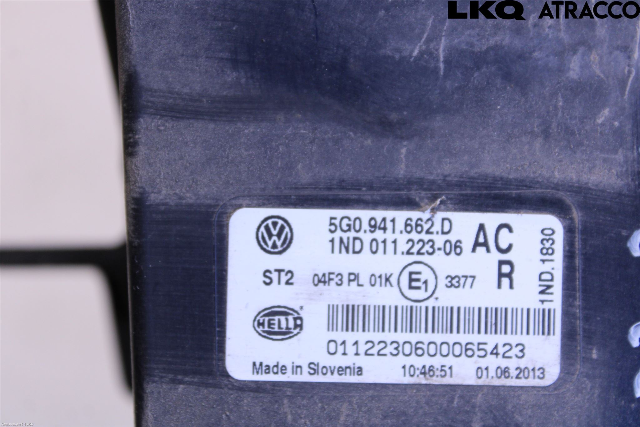 Volkswagen VW GOLF / E-GOLF VII 13-20 Frontlykt-Kurve-Tåkelys