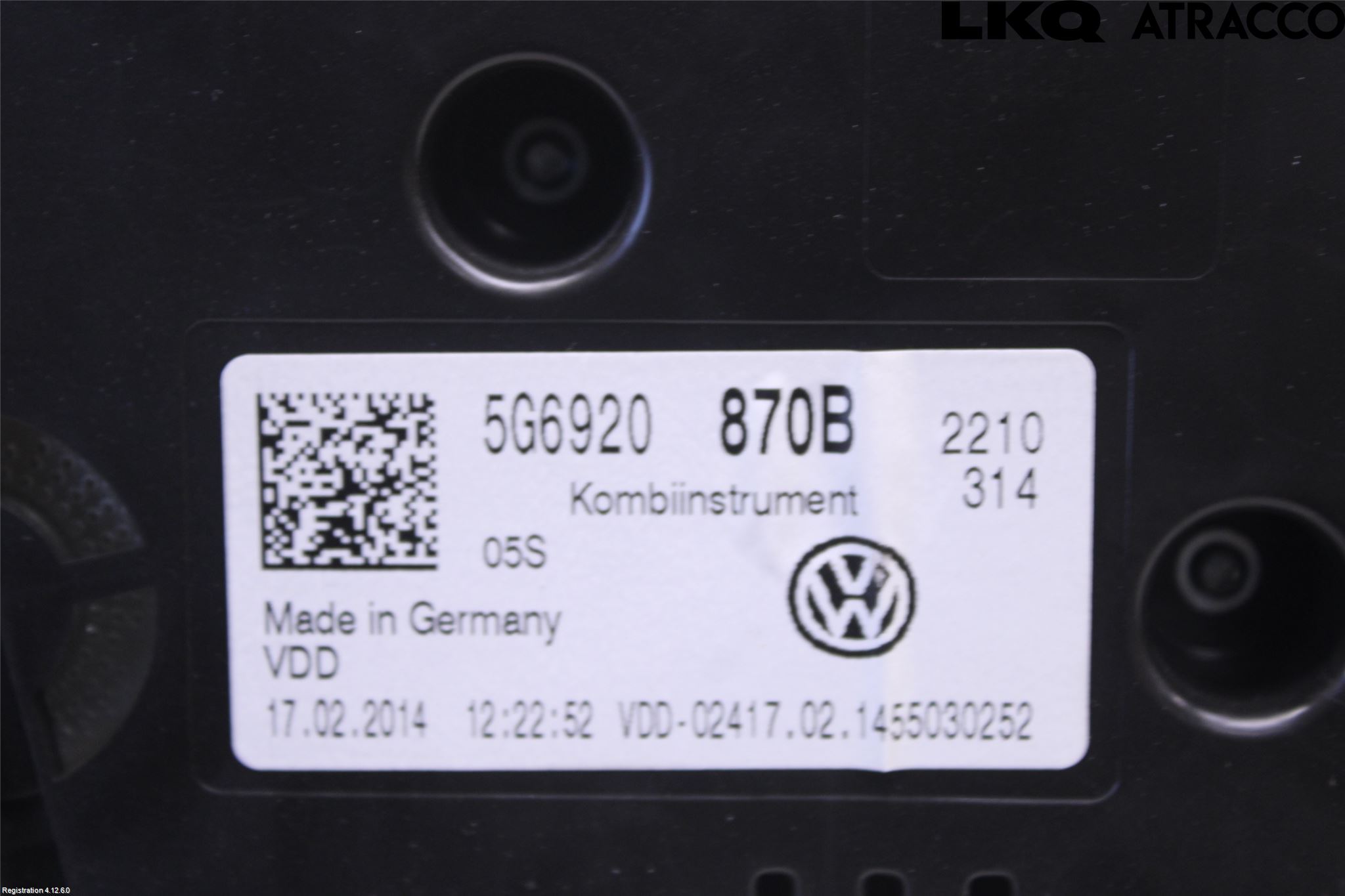 Volkswagen VW GOLF / E-GOLF VII 13-20 Instr Kombinert