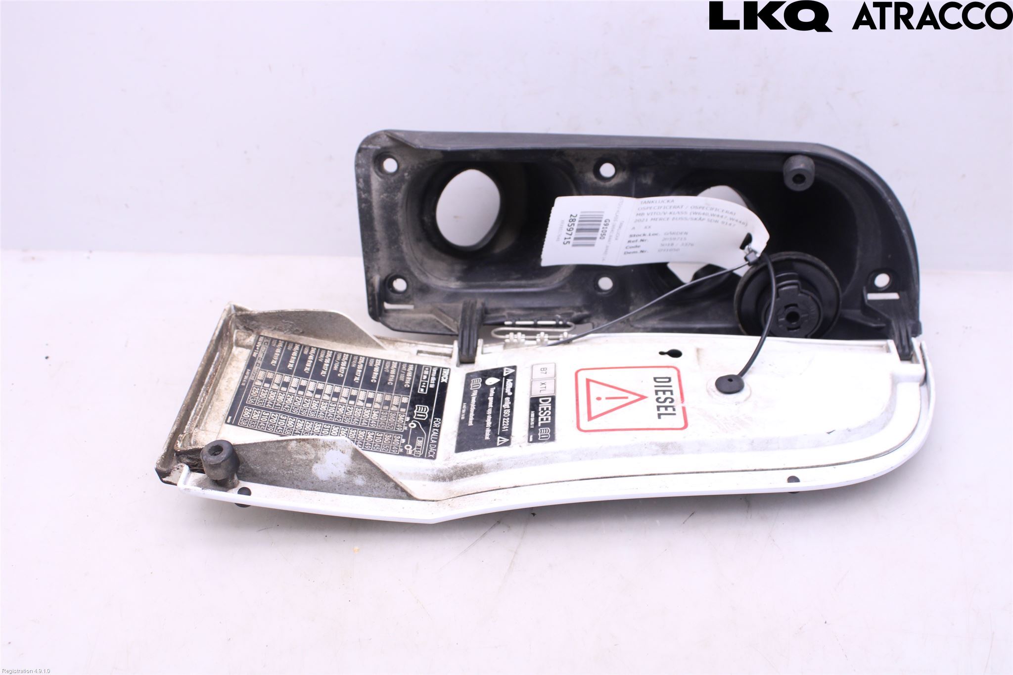 Mercedes-Benz MB VITO/V-KLASS (W640,W447,W448) 14- Drivstoff Tankluke