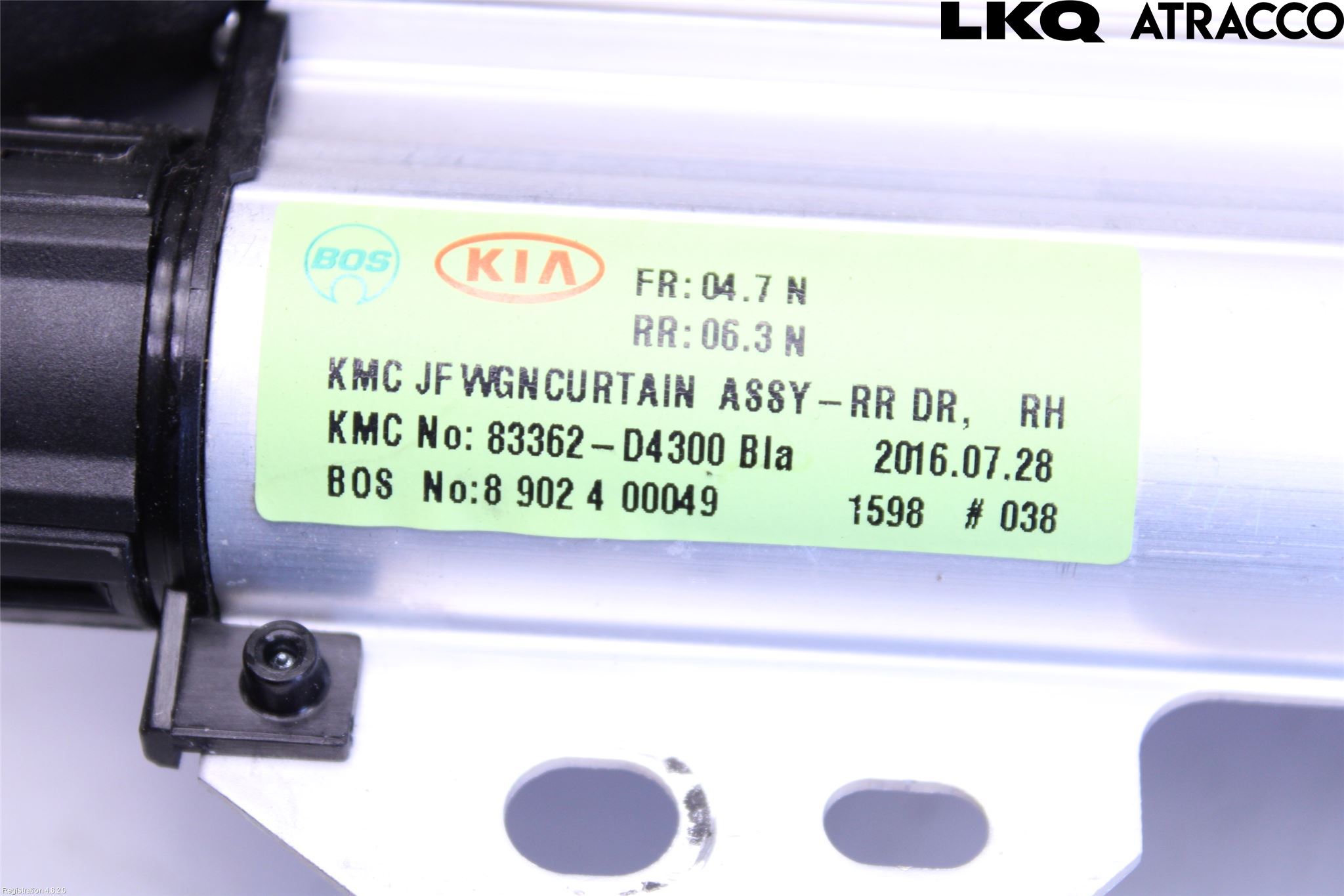 Kia OPTIMA 16-20 Innr Innsyn Beskytelse Stv