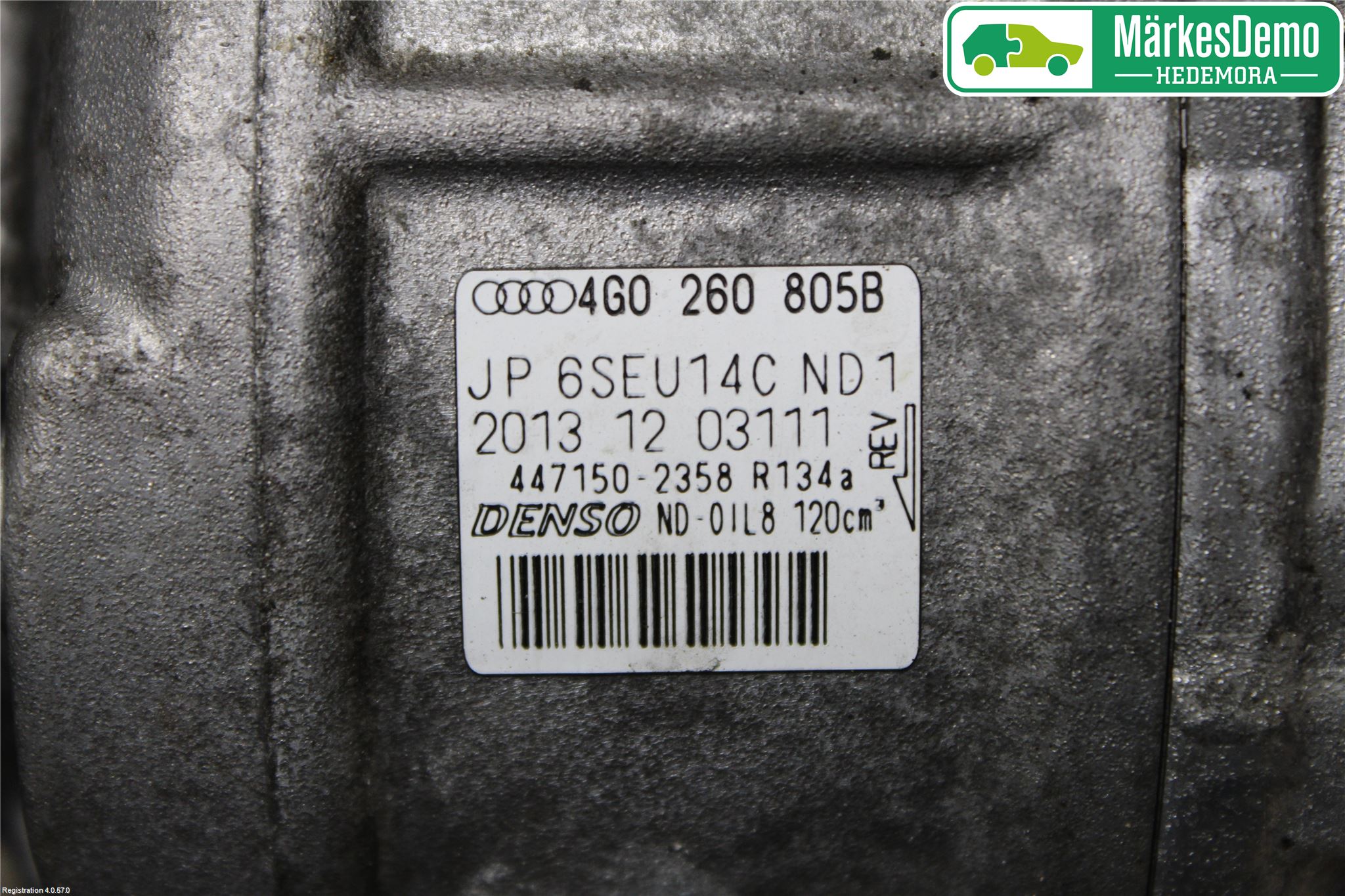Audi A6/S6 4G 11-18 Varme Ac Kompressor