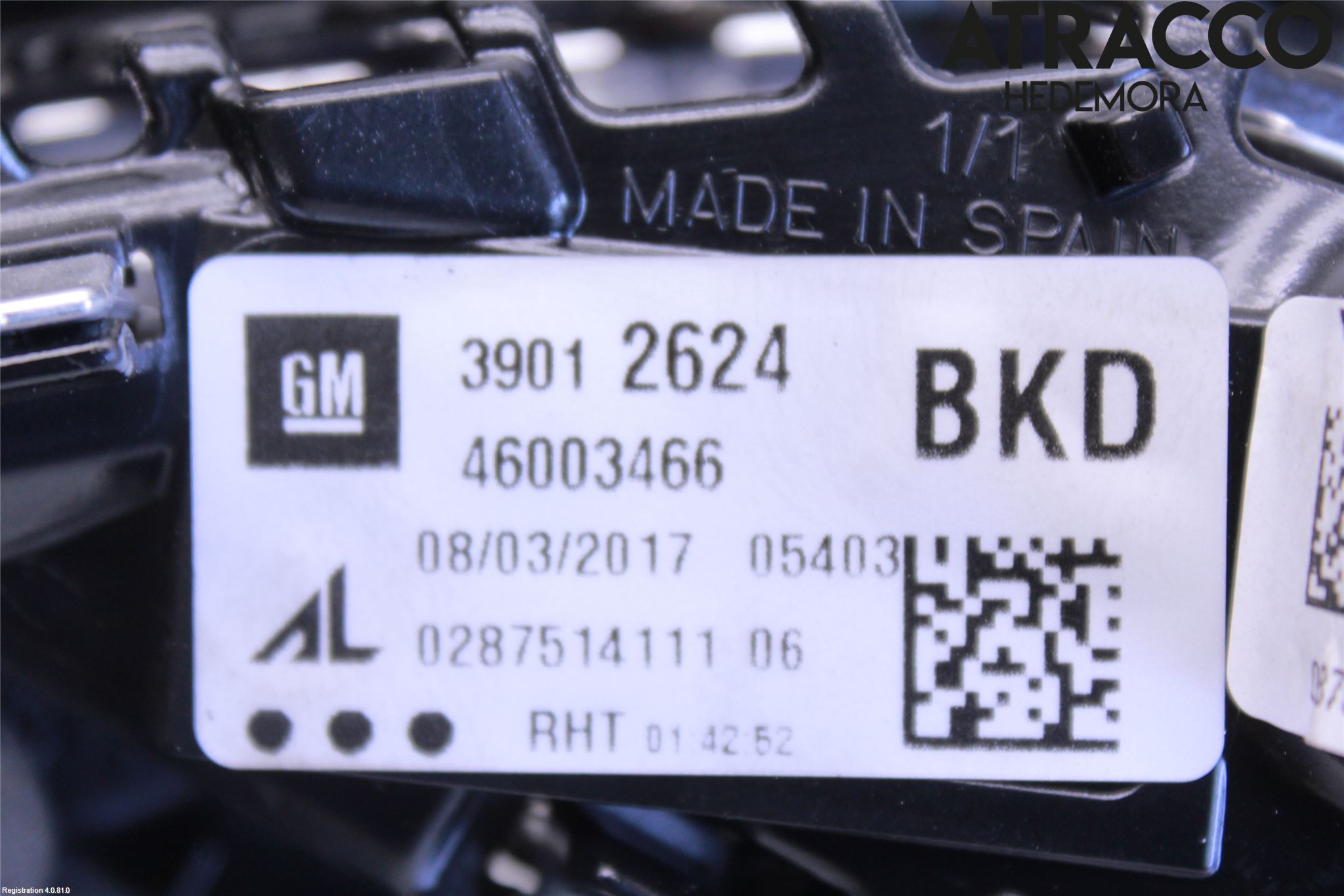 Opel CORSA E 15-19 Baklykt Høyre  På Luke(Indre)