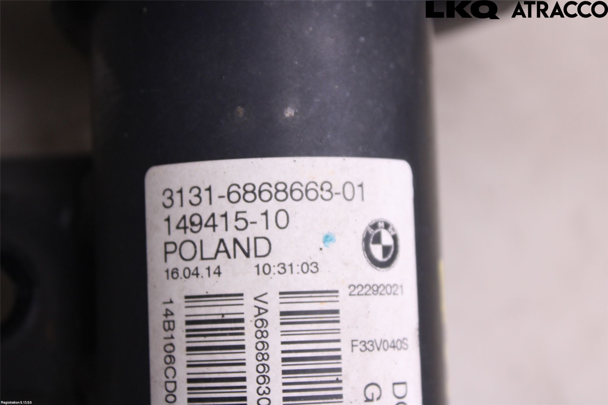 BMW 4 F32/F33/F82/F83 13-20 Fjærbein Foran Venstre