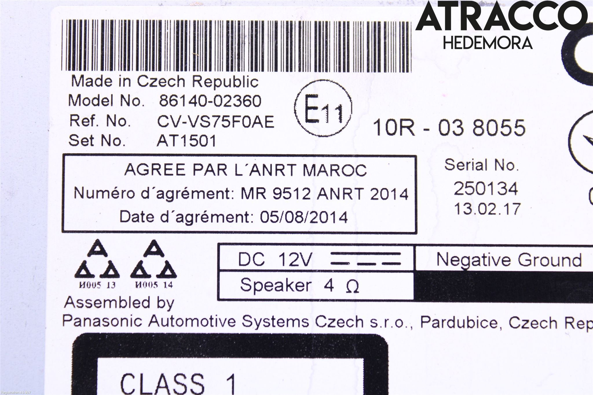 Toyota AURIS 13-19 Stereo Radio Med Cd