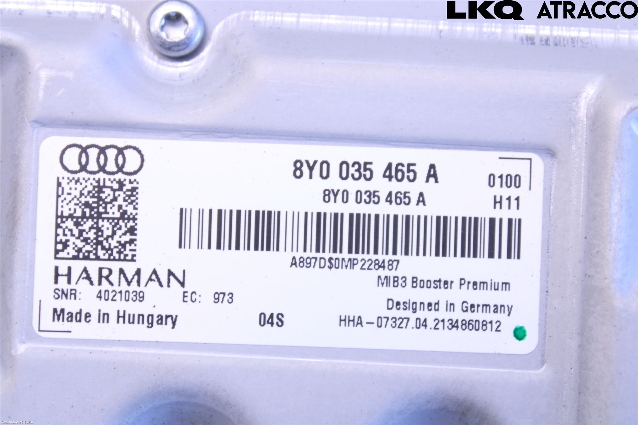 Audi E-TRON, S GE 19- Styreenhet Øvrig