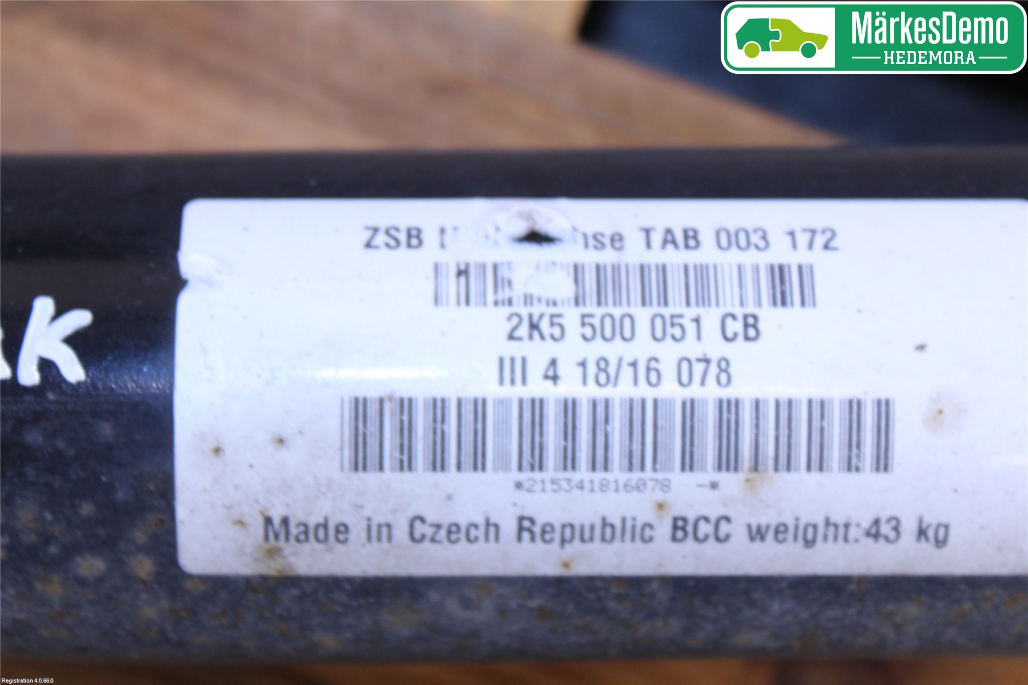 Volkswagen VW CADDY 16-20 Bakaksel