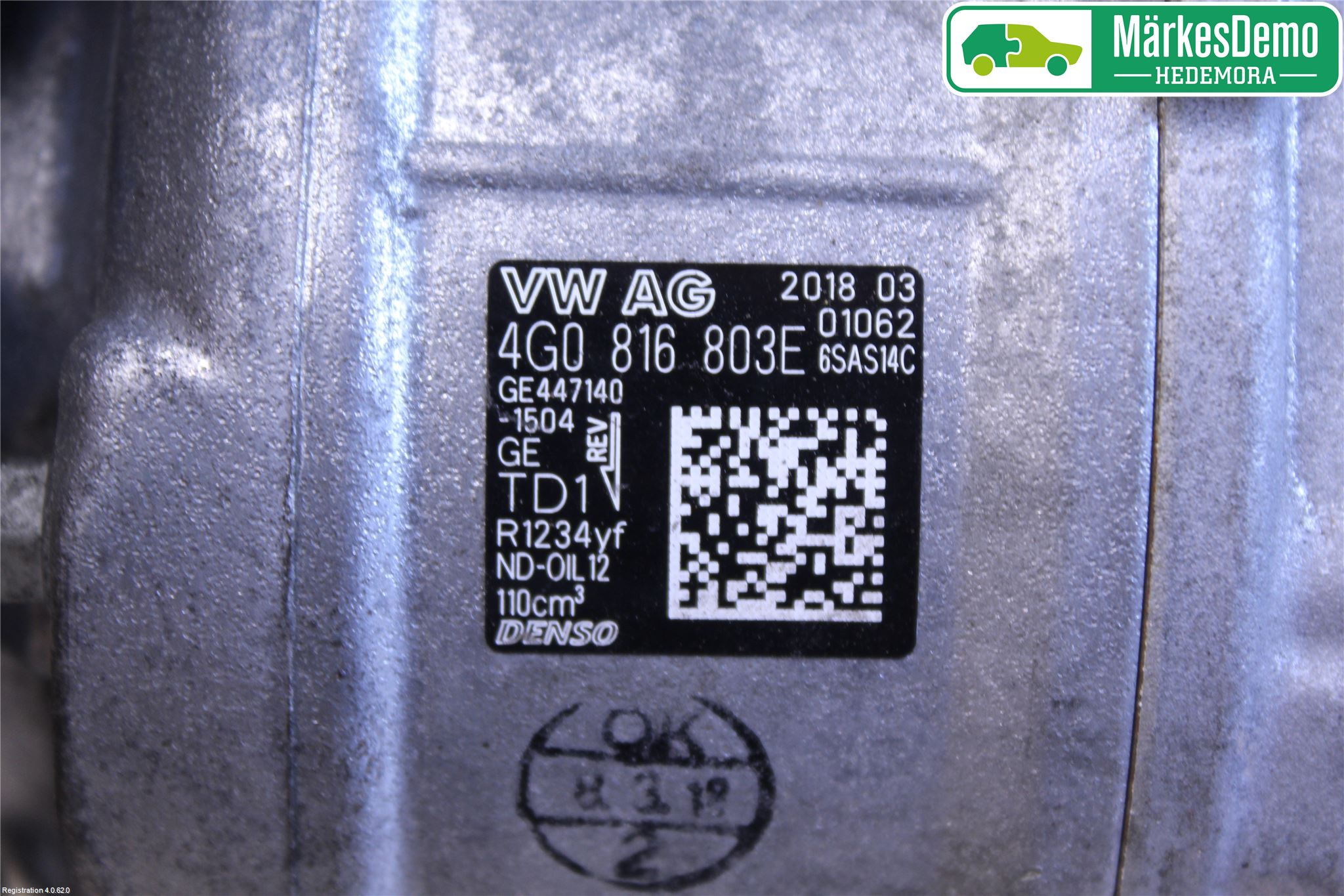 Audi A6/S6 4G 11-18 Varme Ac Kompressor
