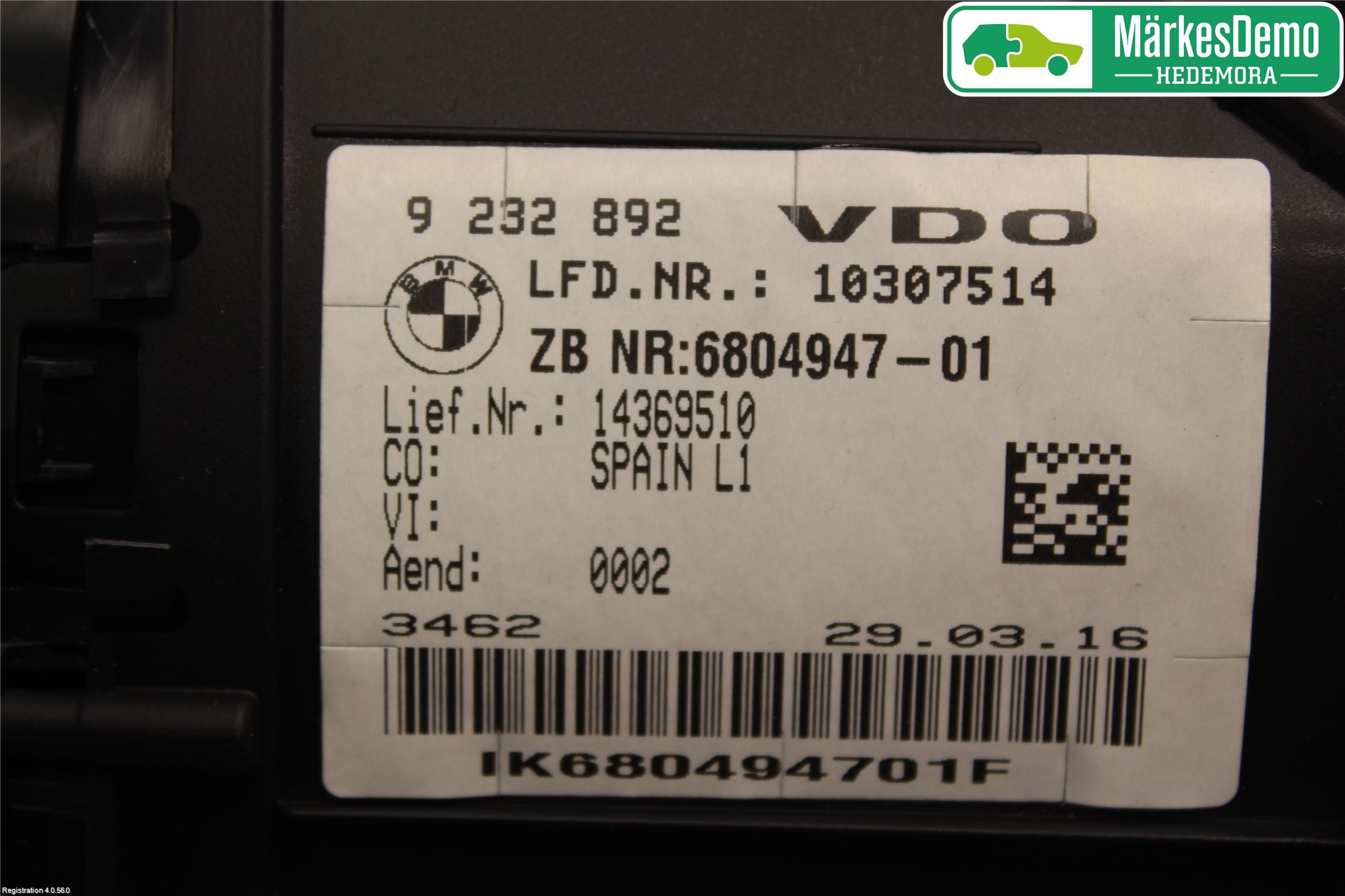 BMW 1 F20/F21 11-19 Instr Kombinert