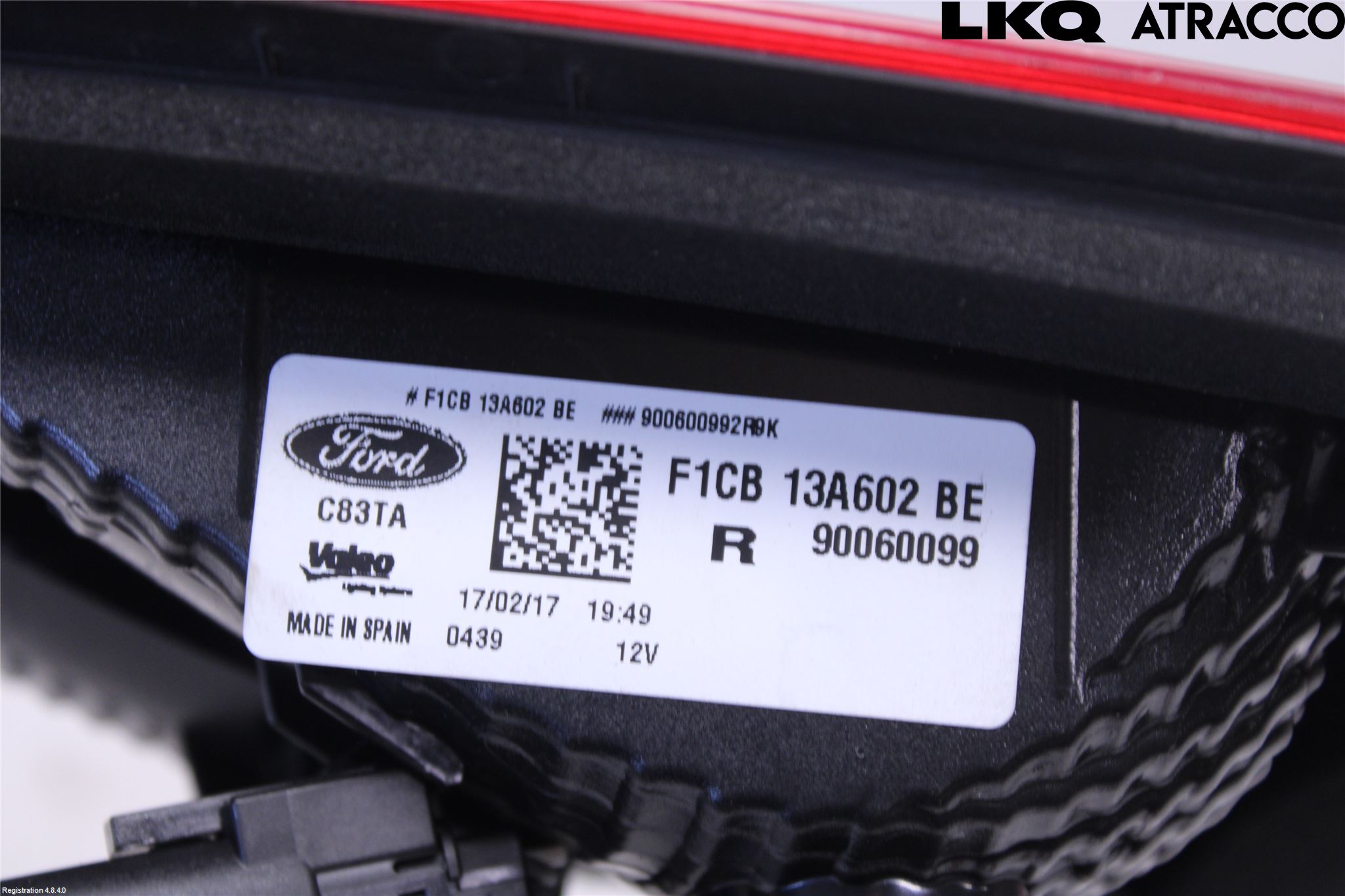 Ford C-MAX ll 15-19 Baklykt Høyre  På Luke(Indre)