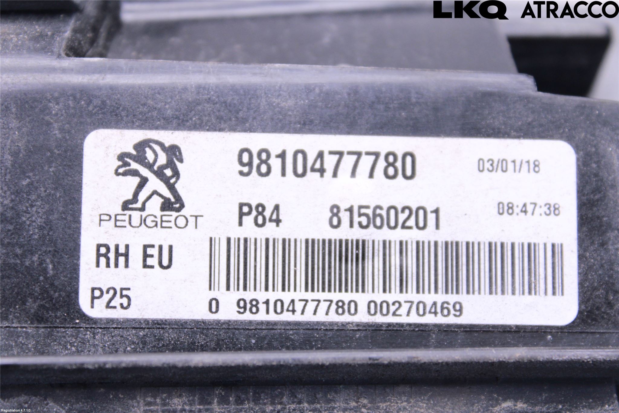 Peugeot 3008 17-24 Baklykt Høyre  På Luke(Indre)