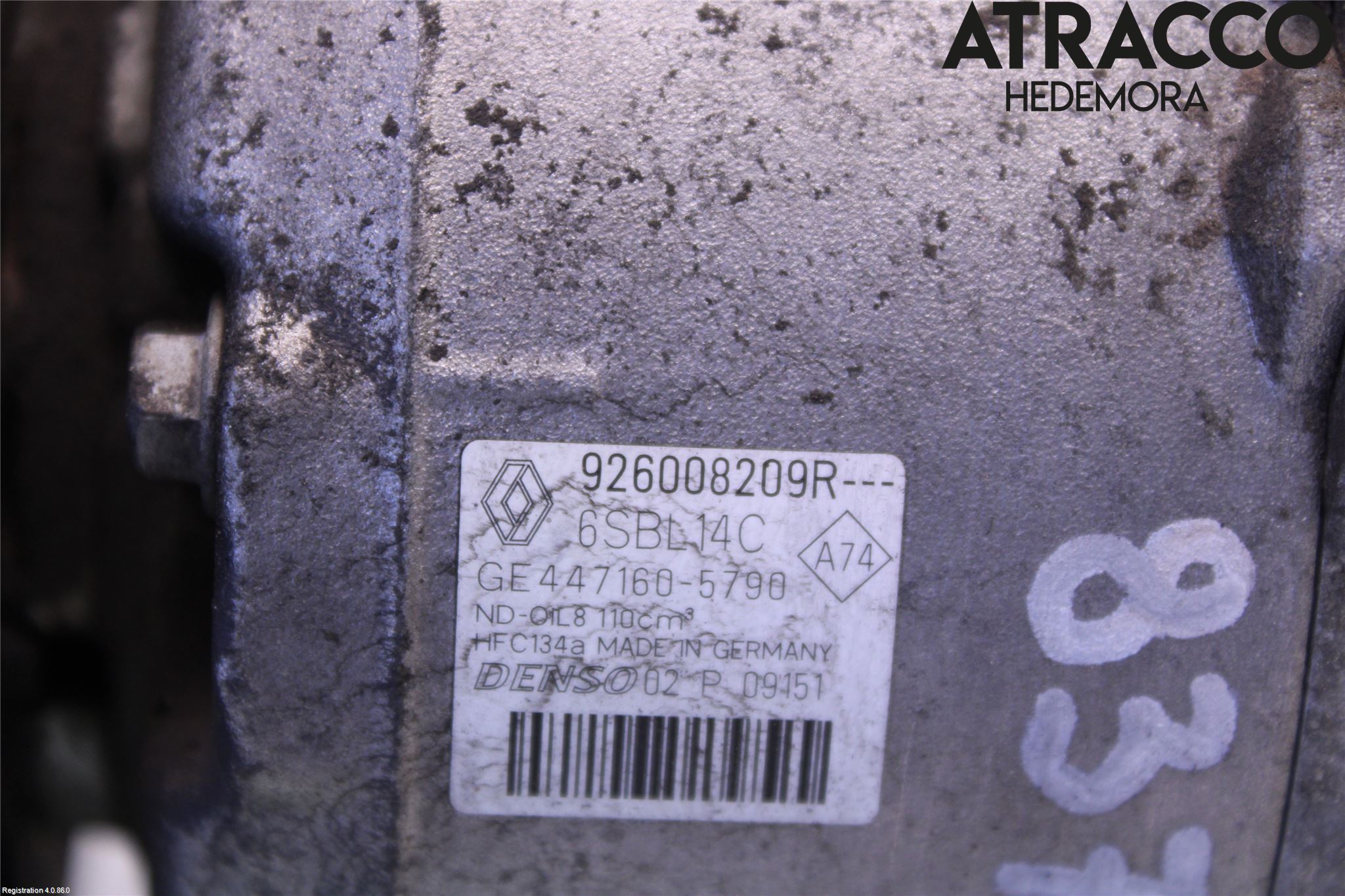 Renault MEGANE III 09-15 Varme Ac Kompressor