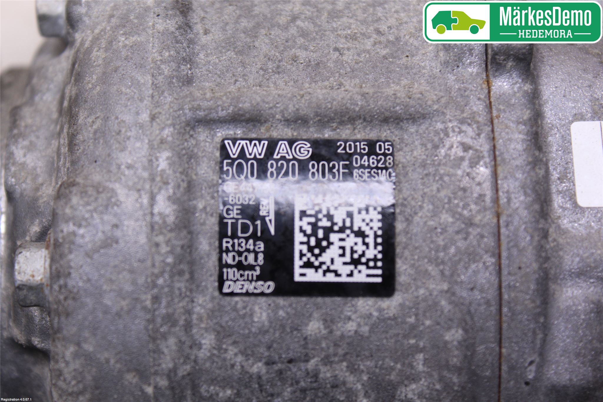 Volkswagen VW GOLF / E-GOLF VII 13-20 Varme Ac Kompressor