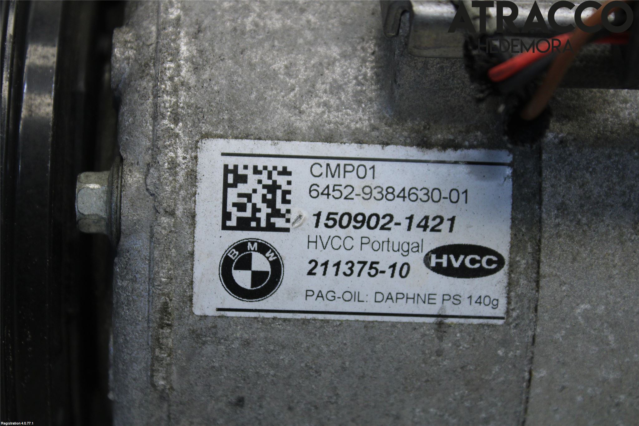 BMW 5 F10/F11/F18 09-17 Varme Ac Kompressor