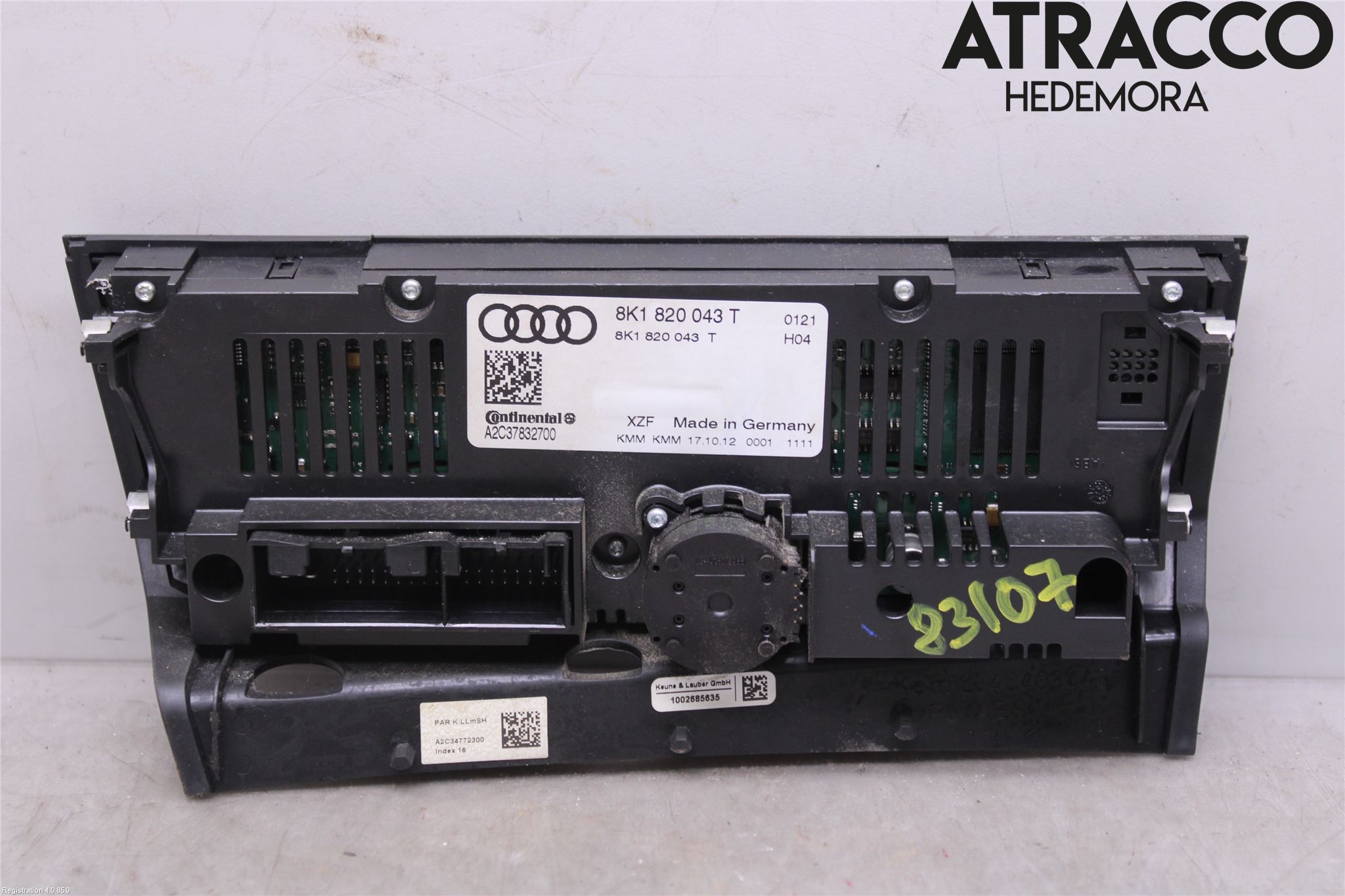 Audi A4 12-15 Varme Ac Betjening-Display