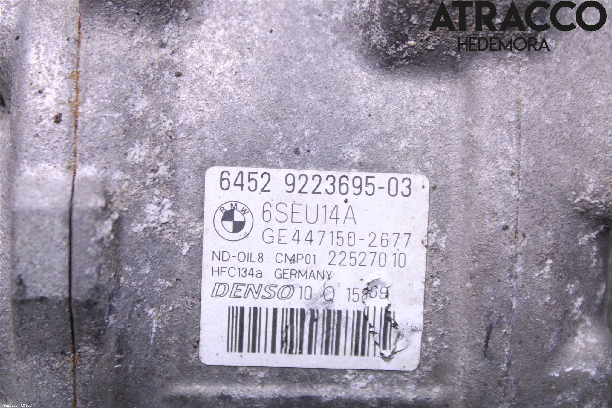 BMW 3 F30/F31/F80 12-19 Varme Ac Kompressor