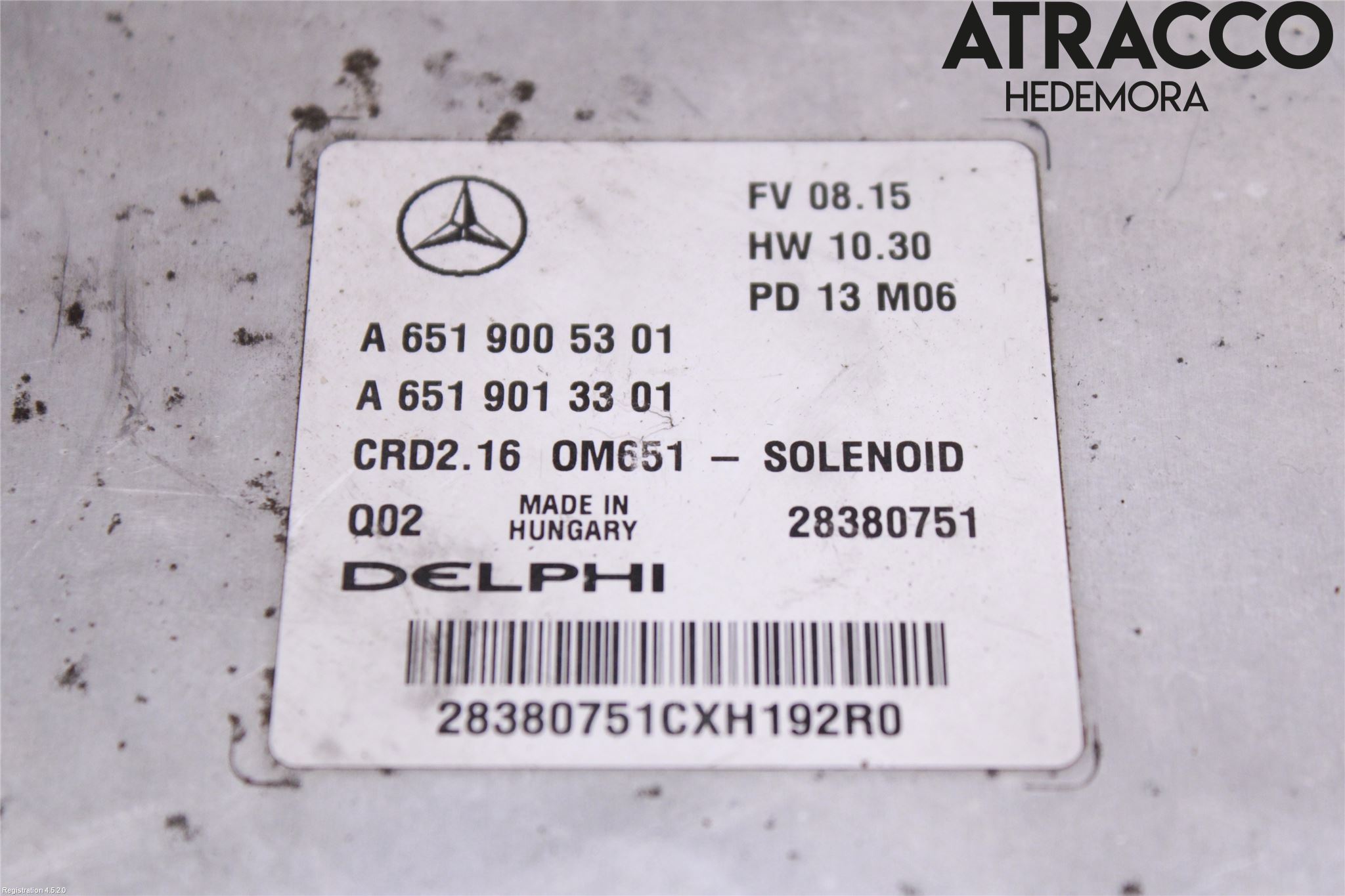 Mercedes-Benz MB E-KLASS (W212) 09-16 Styreenhet Dieselpumpe