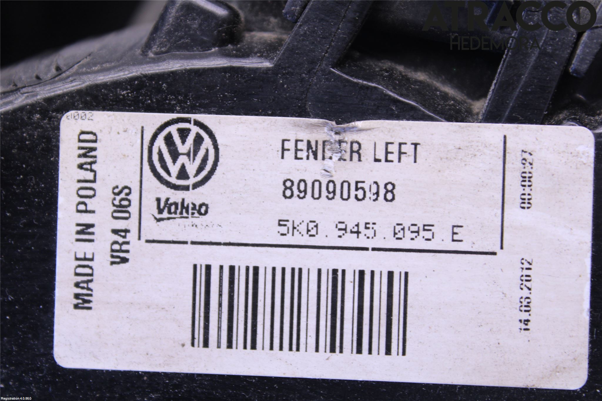Volkswagen VW GOLF VI 09-13 Baklykt Venstre