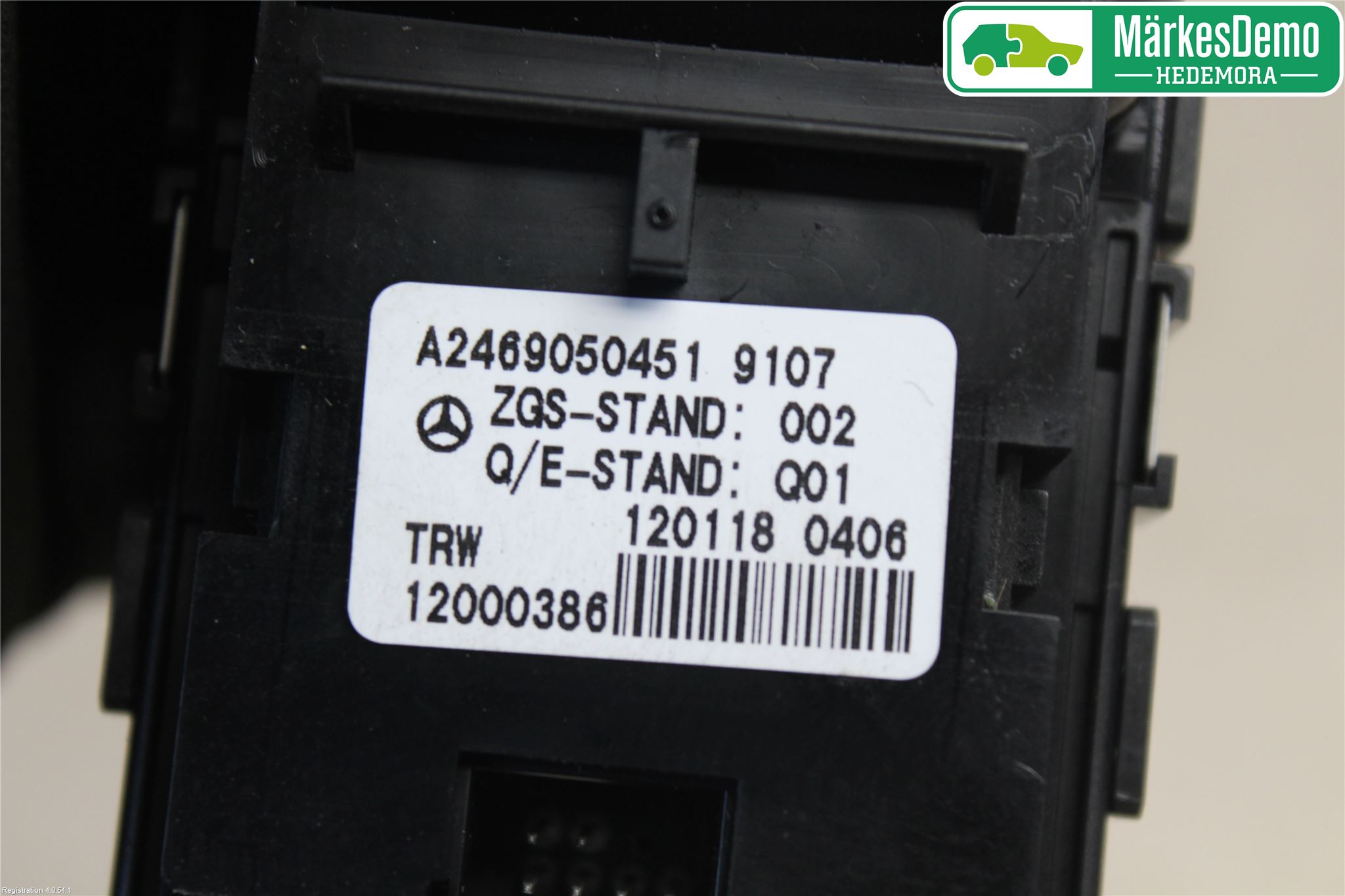 Mercedes-Benz MB B-KLASS (W246/W242) 12-19 Bryter Parkeringsbrems