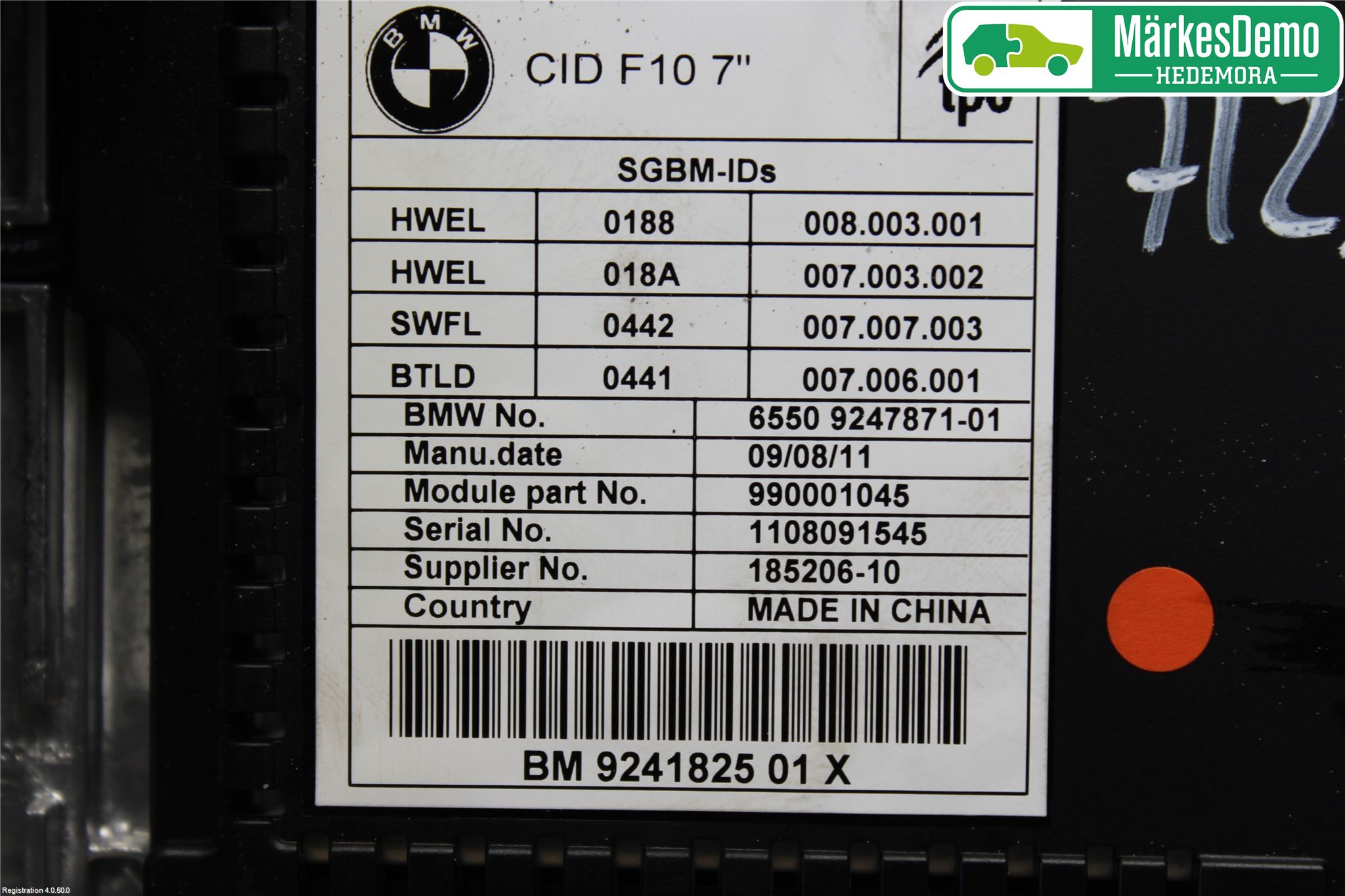 BMW 5 F10/F11/F18 09-17 Multifunktionsdisplay