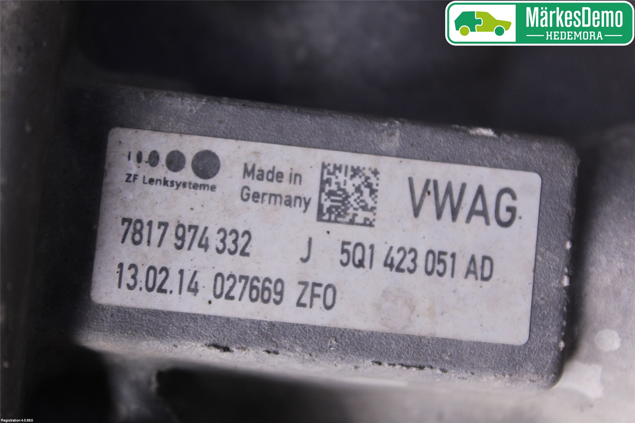 Audi A3/S3 8V 13-20 Servo Snekke - Tannstang