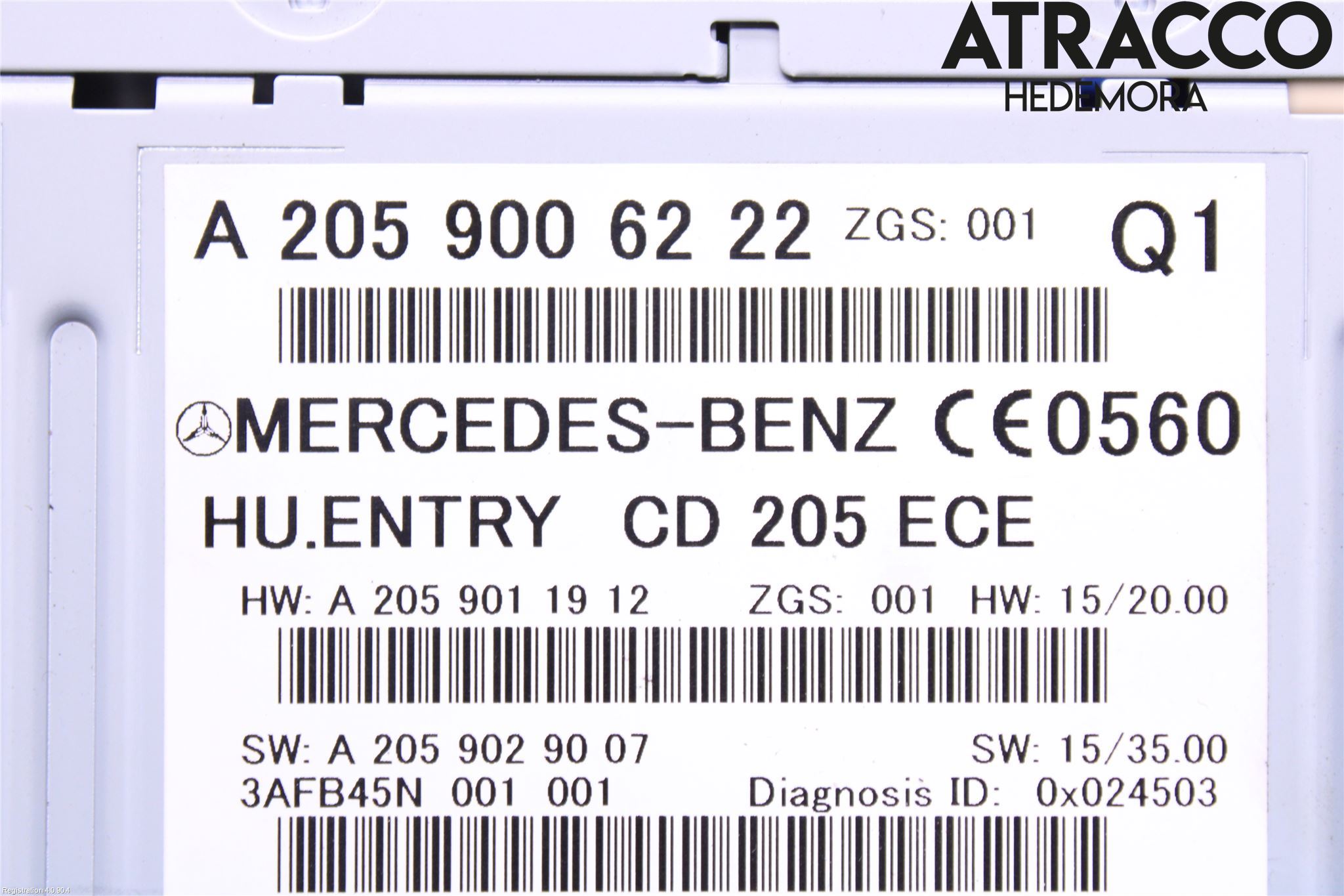 Mercedes-Benz MB C-KLASS (W205) 14-21 Stereo Radio Med Cd