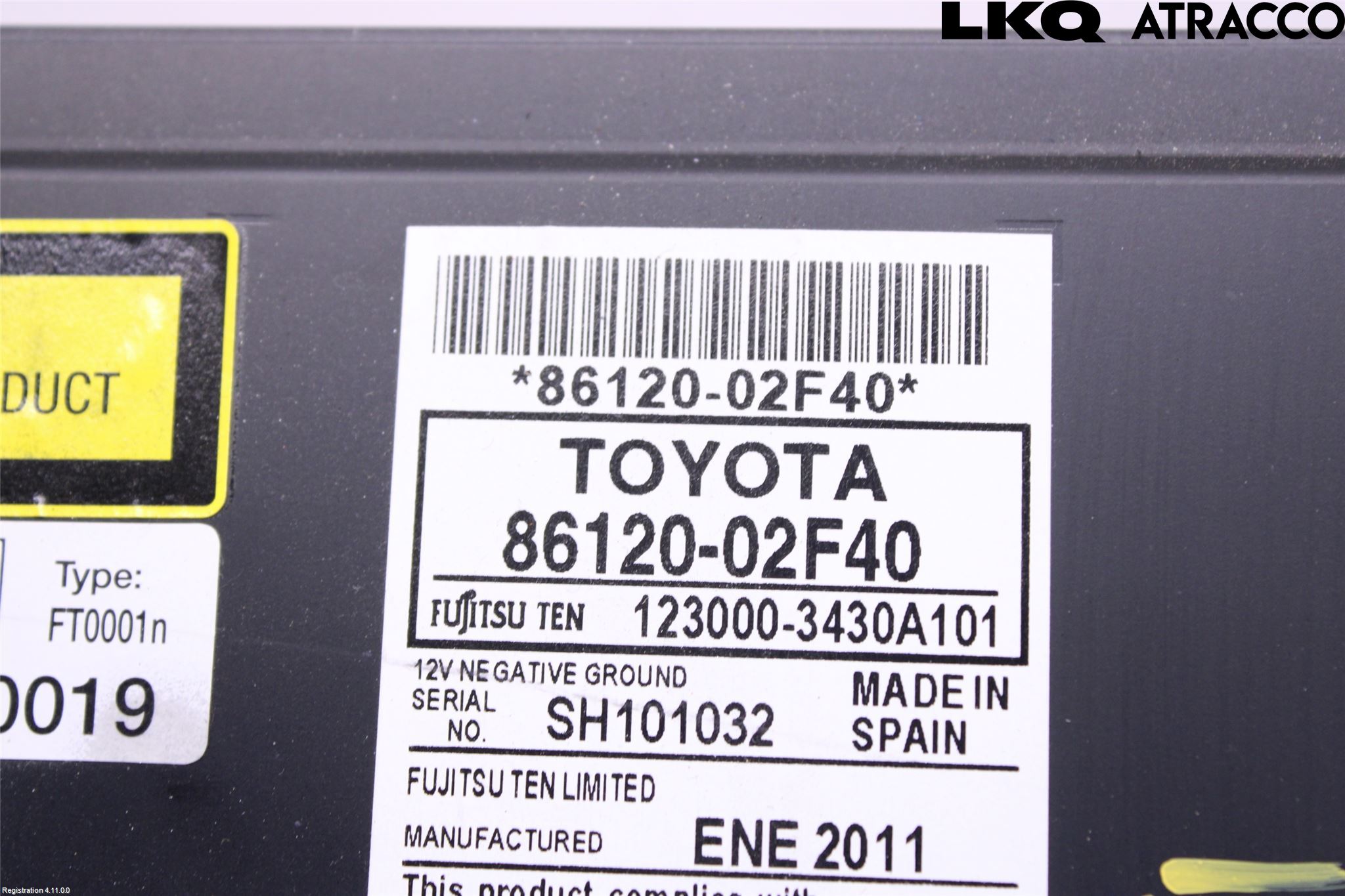 Toyota AURIS 10-12 Stereo Radio Med Cd