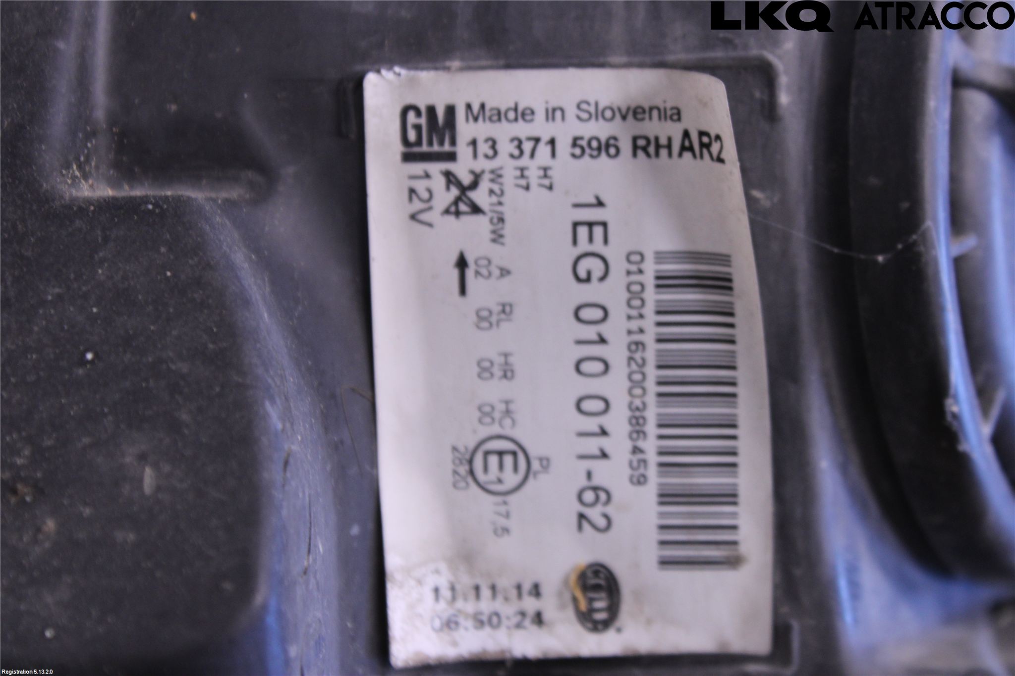 Opel ASTRA J 10-15 Frontlykt Høyre