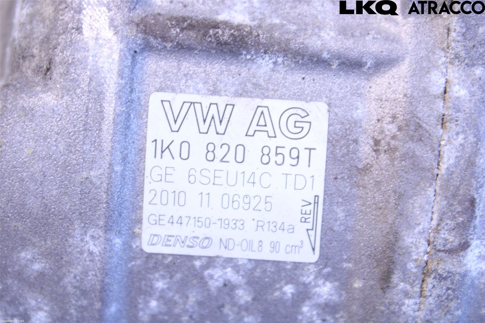 Volkswagen VW GOLF VI 09-13 Varme Ac Kompressor