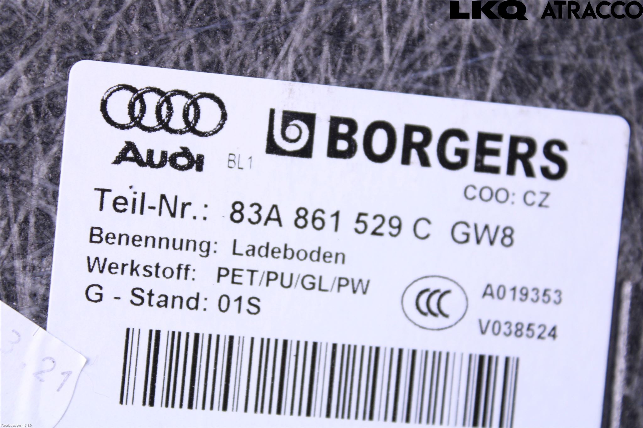 Audi Q3 F3 19- Bakluke Bun (Utgår 5023)