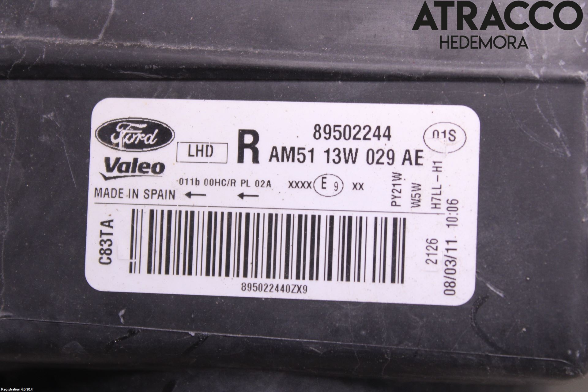 Ford C-MAX II  11-14 Frontlykt Høyre