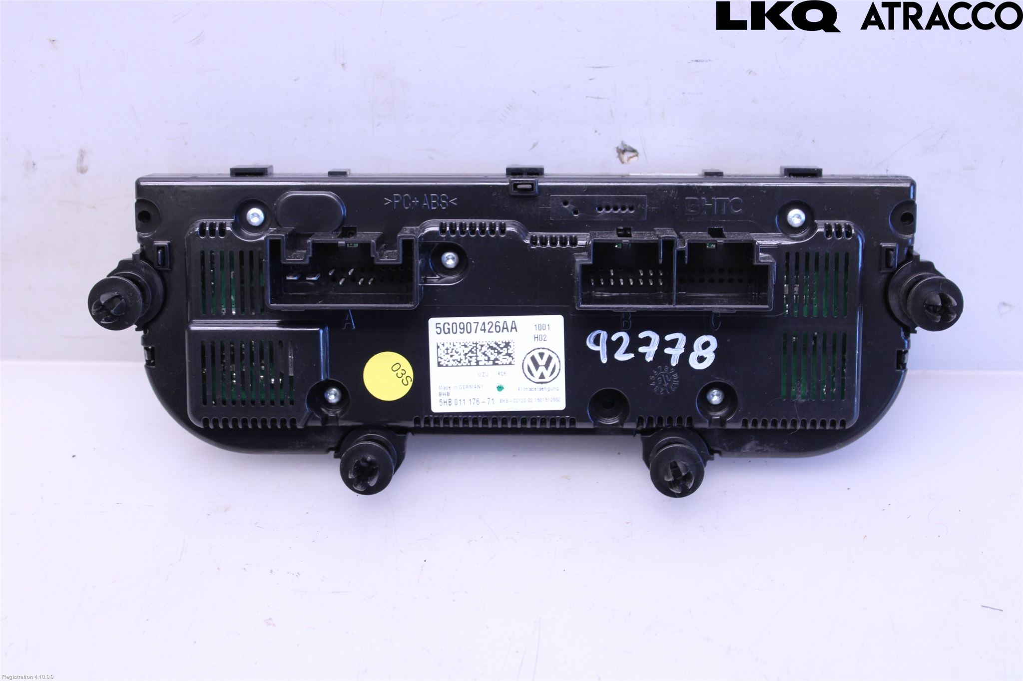 Volkswagen VW GOLF / E-GOLF VII 13-20 Varme Ac Betjening-Display