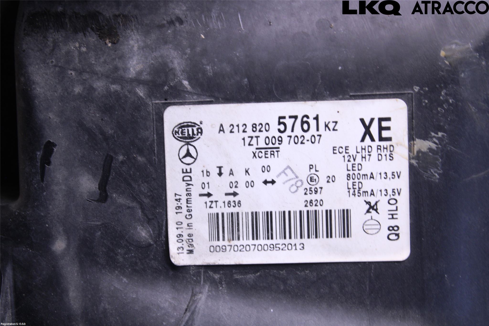 Mercedes-Benz MB E-KLASS (W212) 09-16 Frontlykt Venstre
