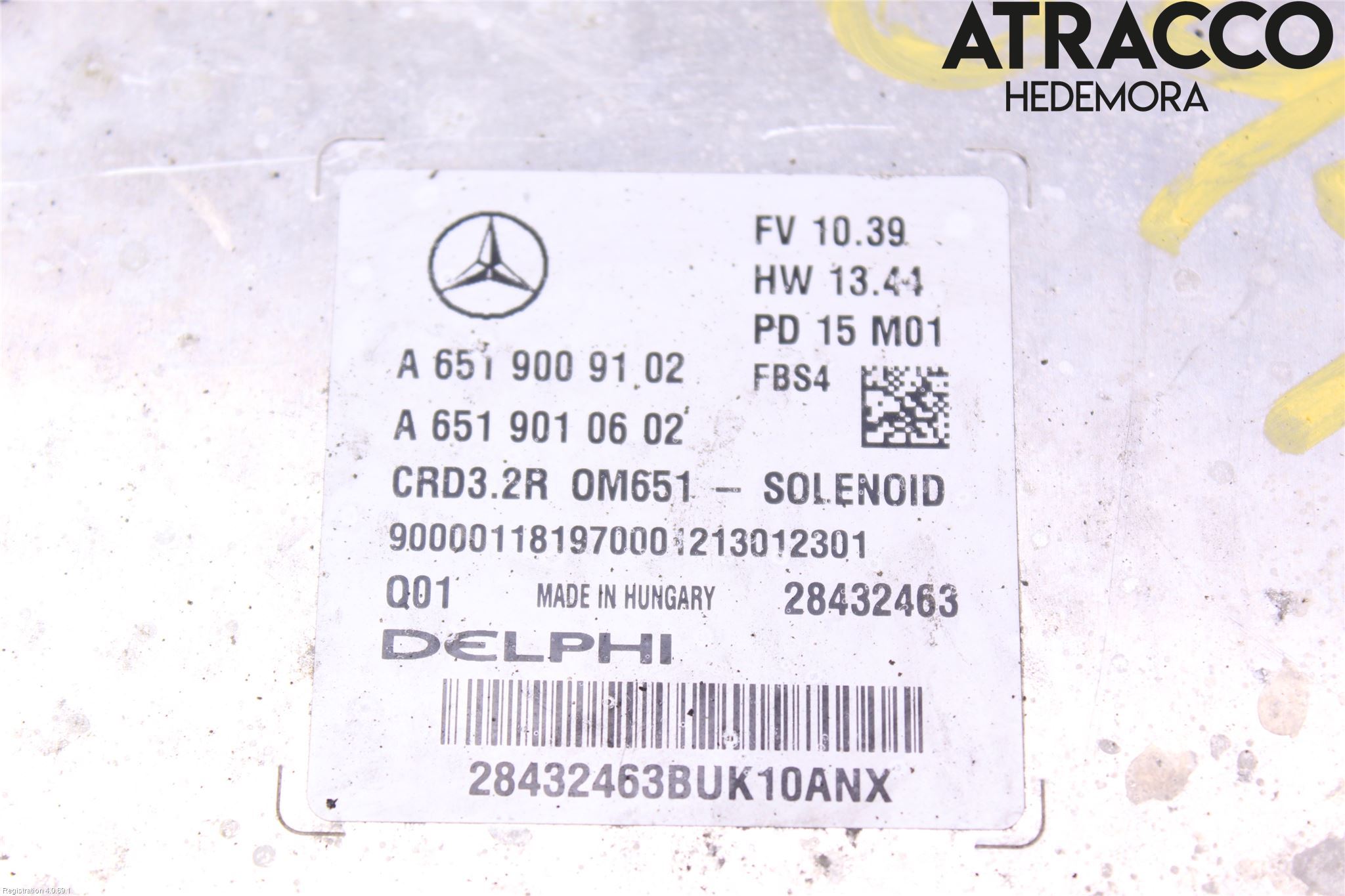 Mercedes-Benz MB E-KLASS (W212) 09-16 Styreenhet Dieselpumpe