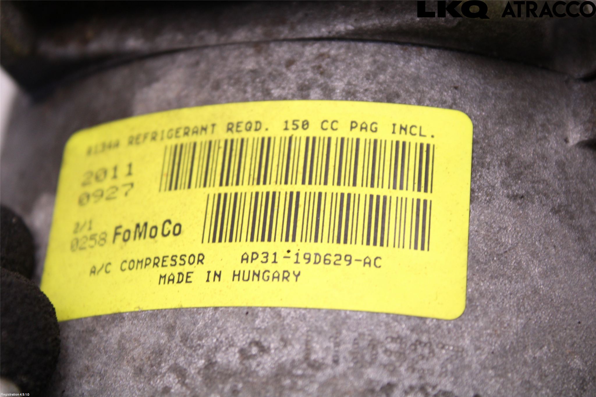 Ford FIESTA 09-12 Varme Ac Kompressor