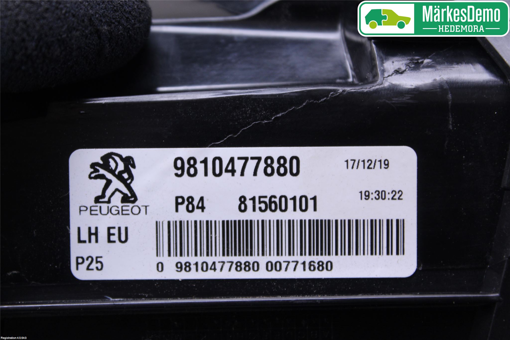 Peugeot 3008 17-24 Baklykt Venstre  På Luke(Indre