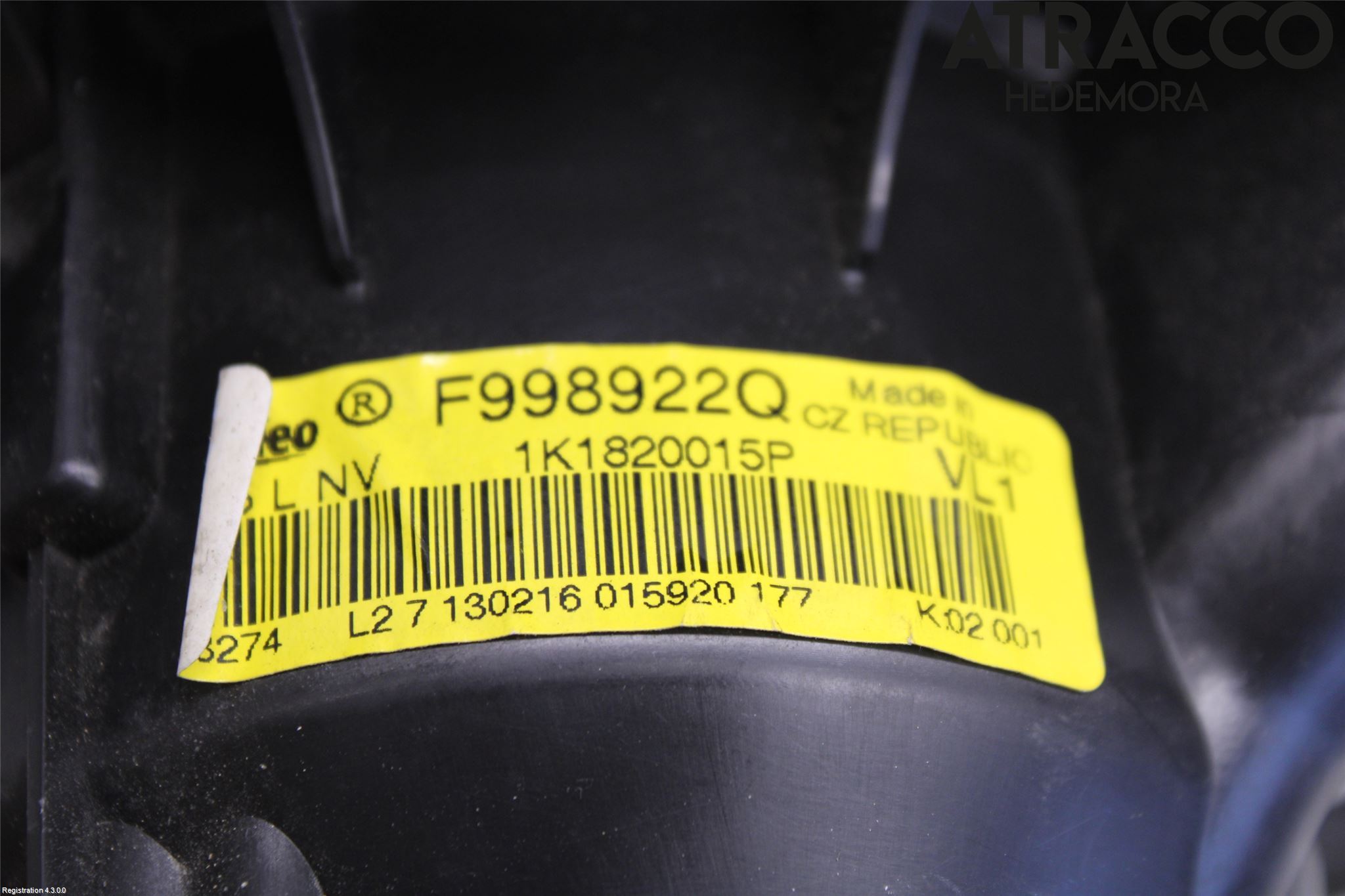 Volkswagen VW CADDY 16-20 Varme Ac Varmeapparatvifte