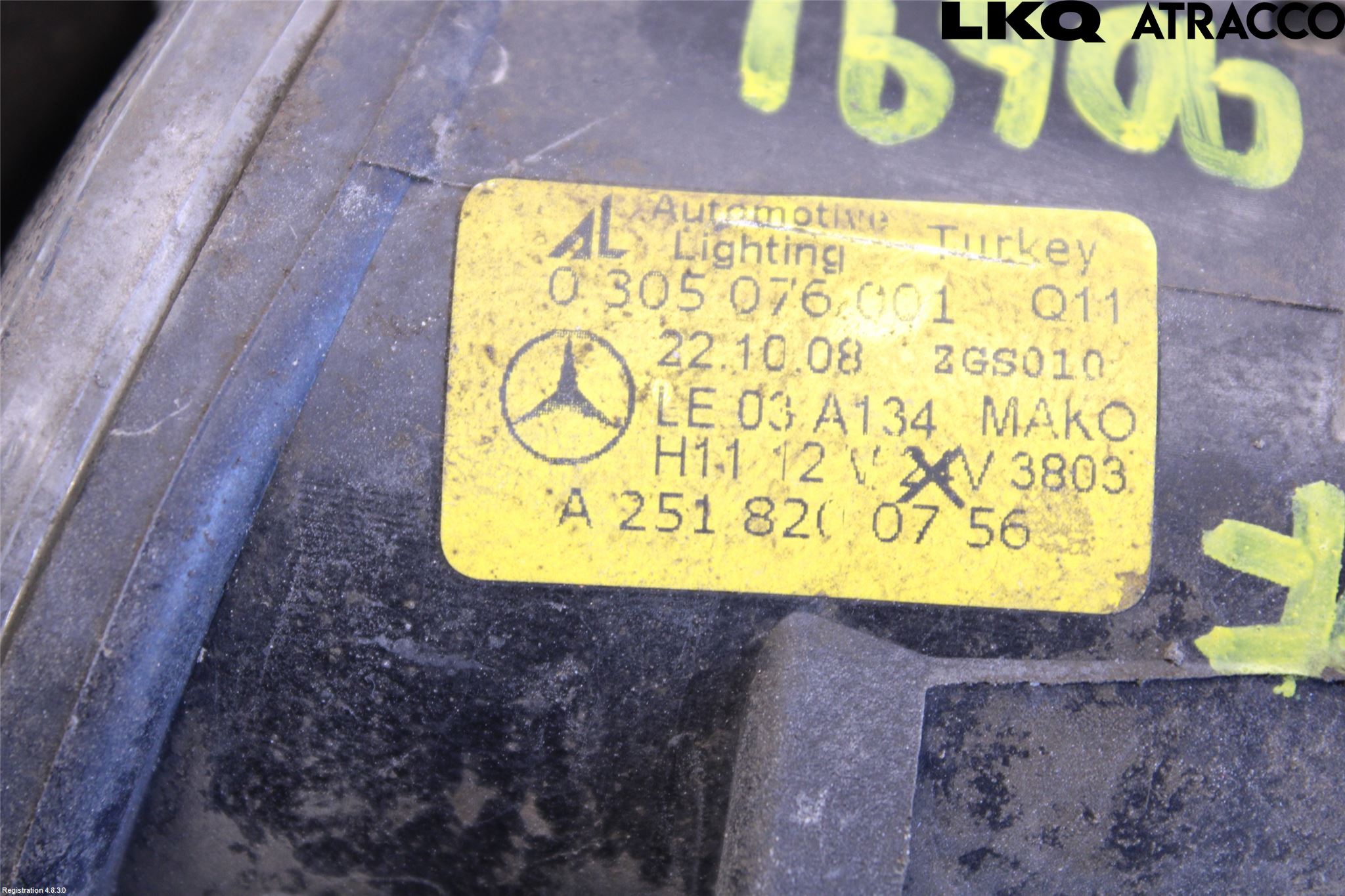 Mercedes-Benz MB B-KLASS (W245) 05-12 Frontlykt-Kurve-Tåkelys