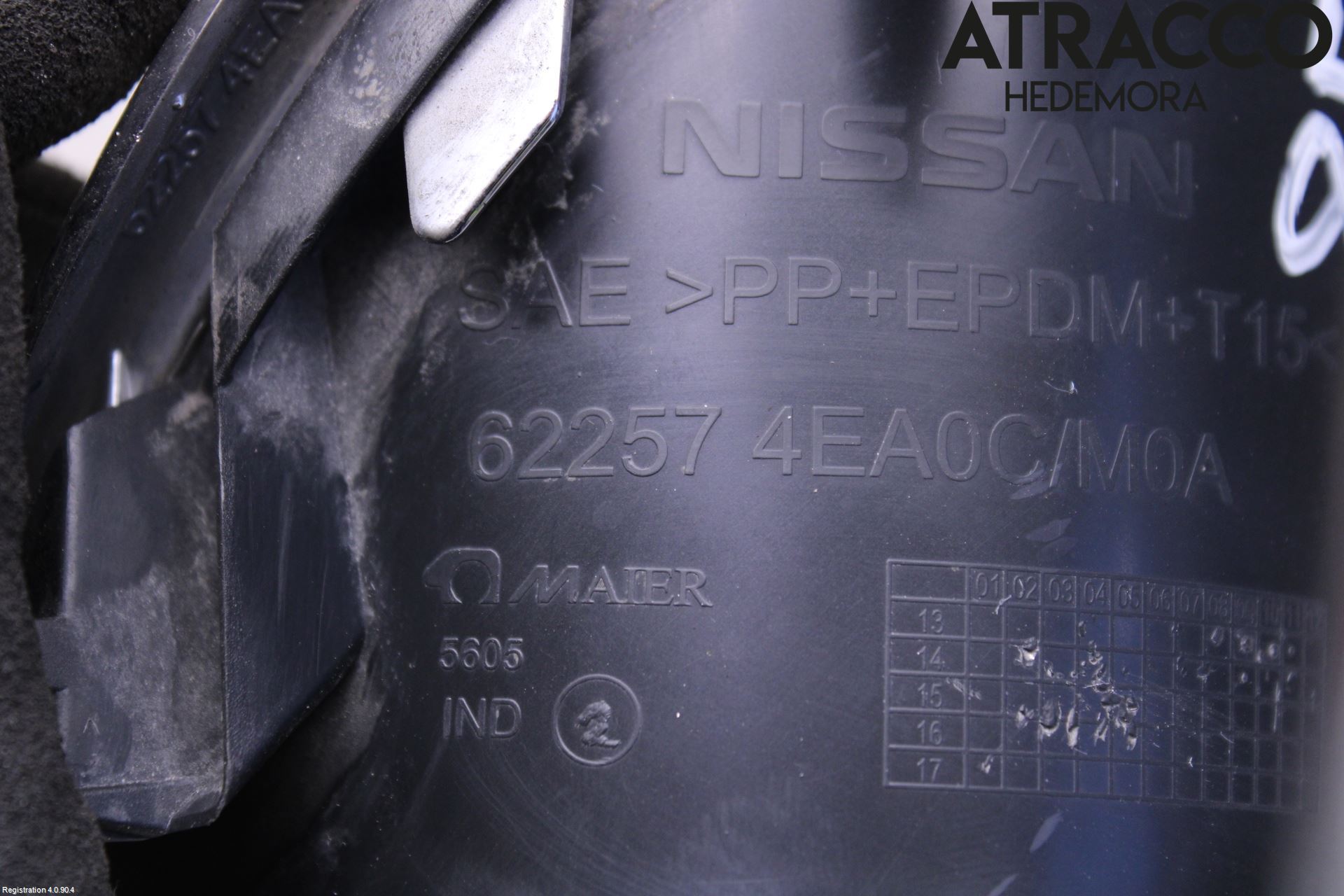 Nissan QASHQAI 14-17 Frontlykt Kurve-Tåkelys Ramme