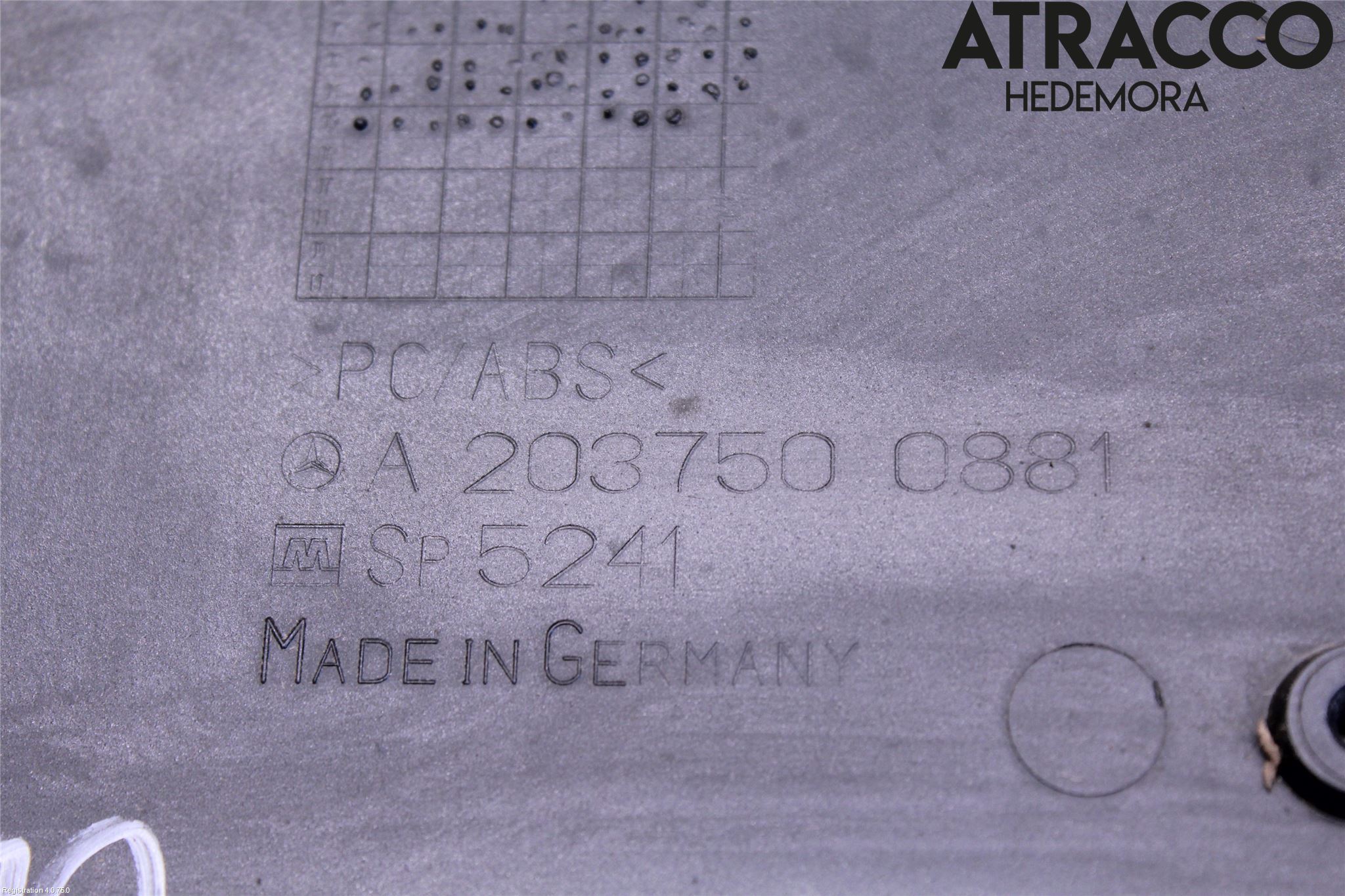 Mercedes-Benz MB C (203) 00-07 Refleksplate - Skiltplate