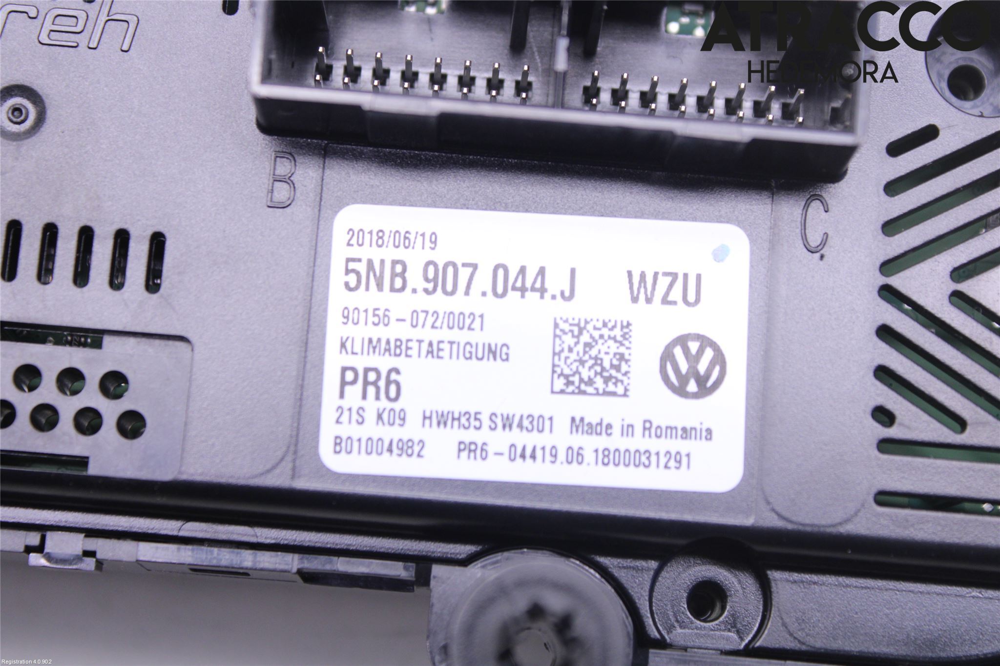 Volkswagen VW TIGUAN 16-24 Varme Ac Betjening-Display